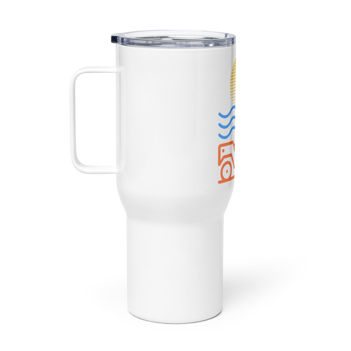 Travel mug with a handle Sun Beach 4x4