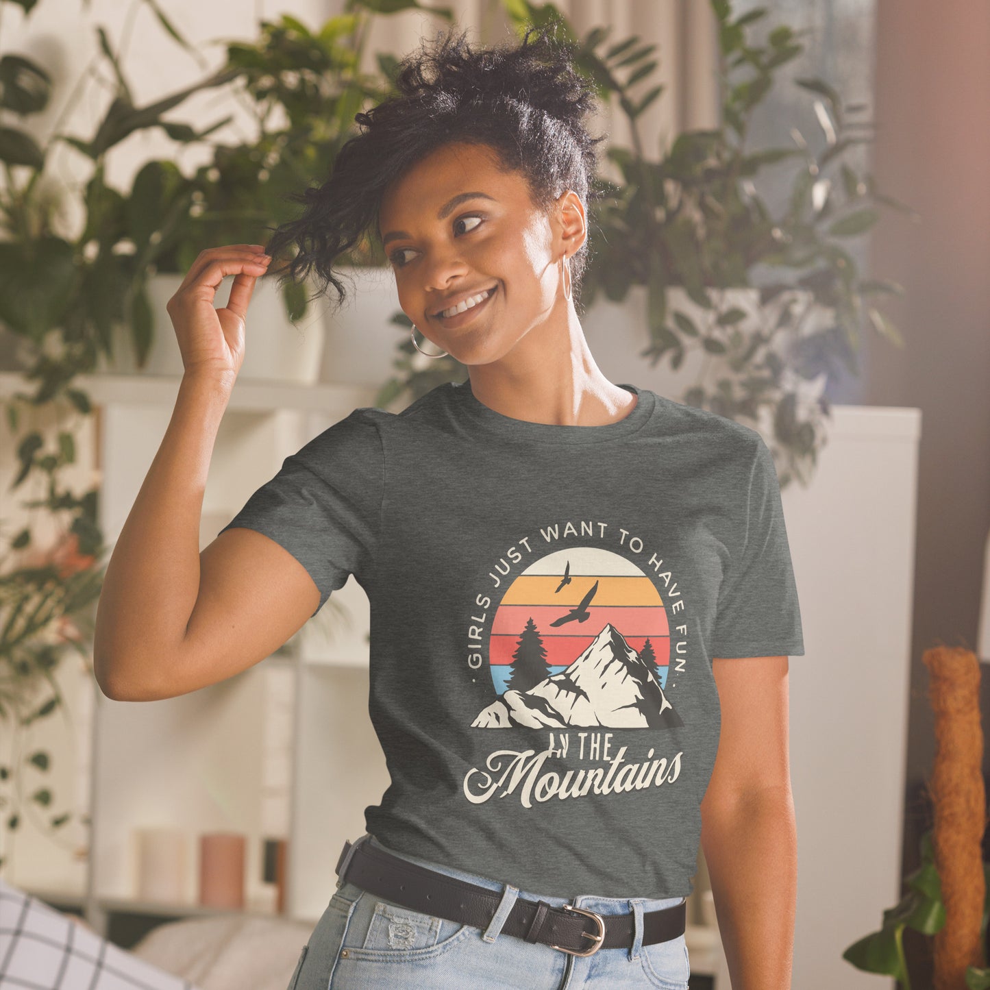 Short-Sleeve Unisex T-Shirt Girls Just Want to Have Fun in the Mountains