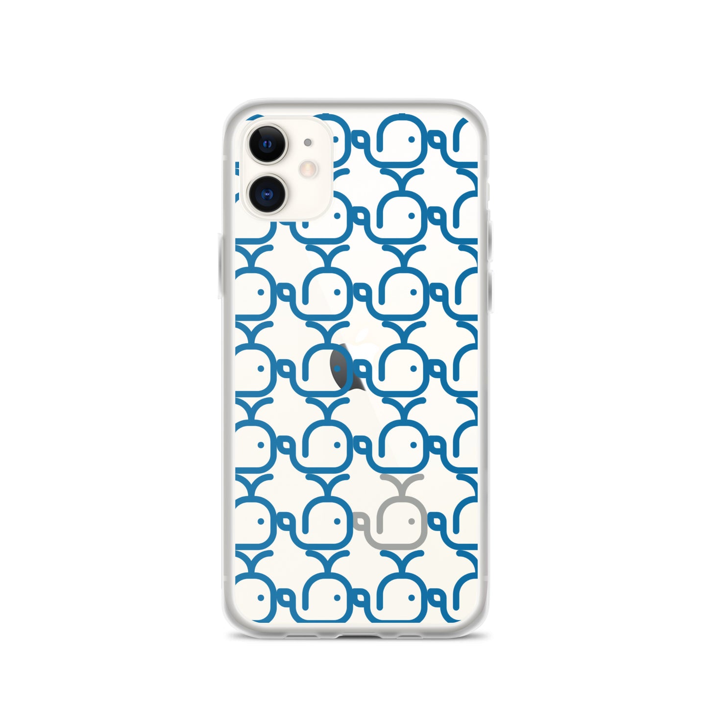 Clear Case for iPhone® Whales Blue/Grey