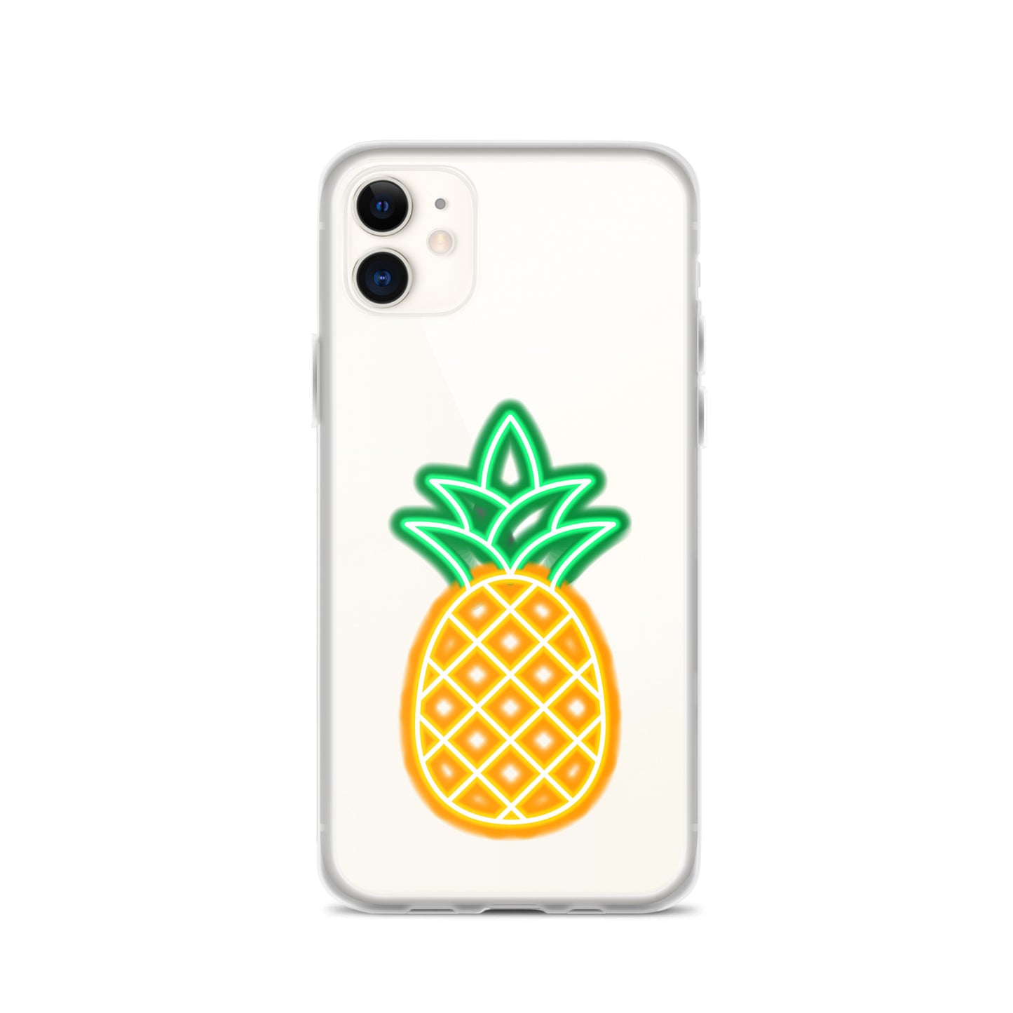 Clear Case for iPhone® Neon Pineapple