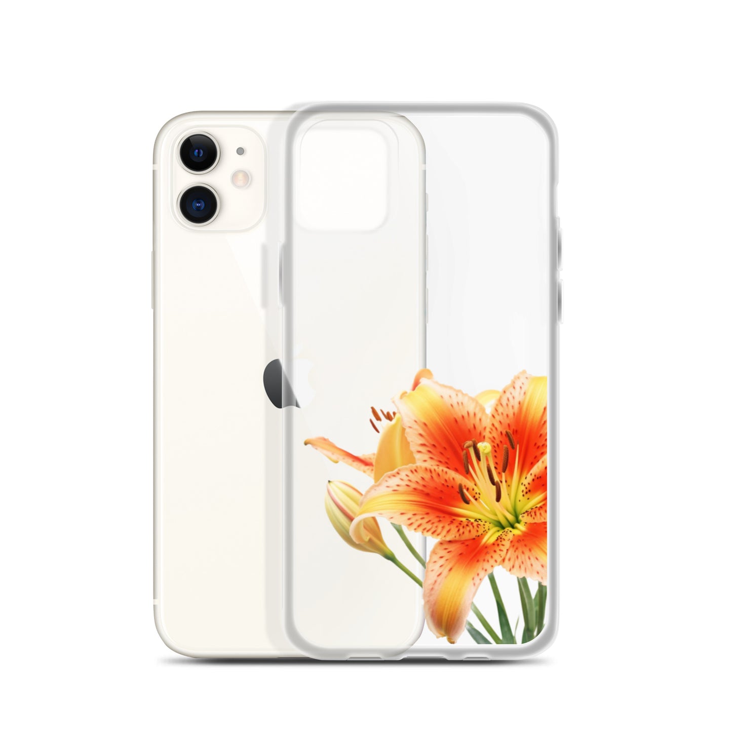 Clear Case for iPhone® Orange Lily