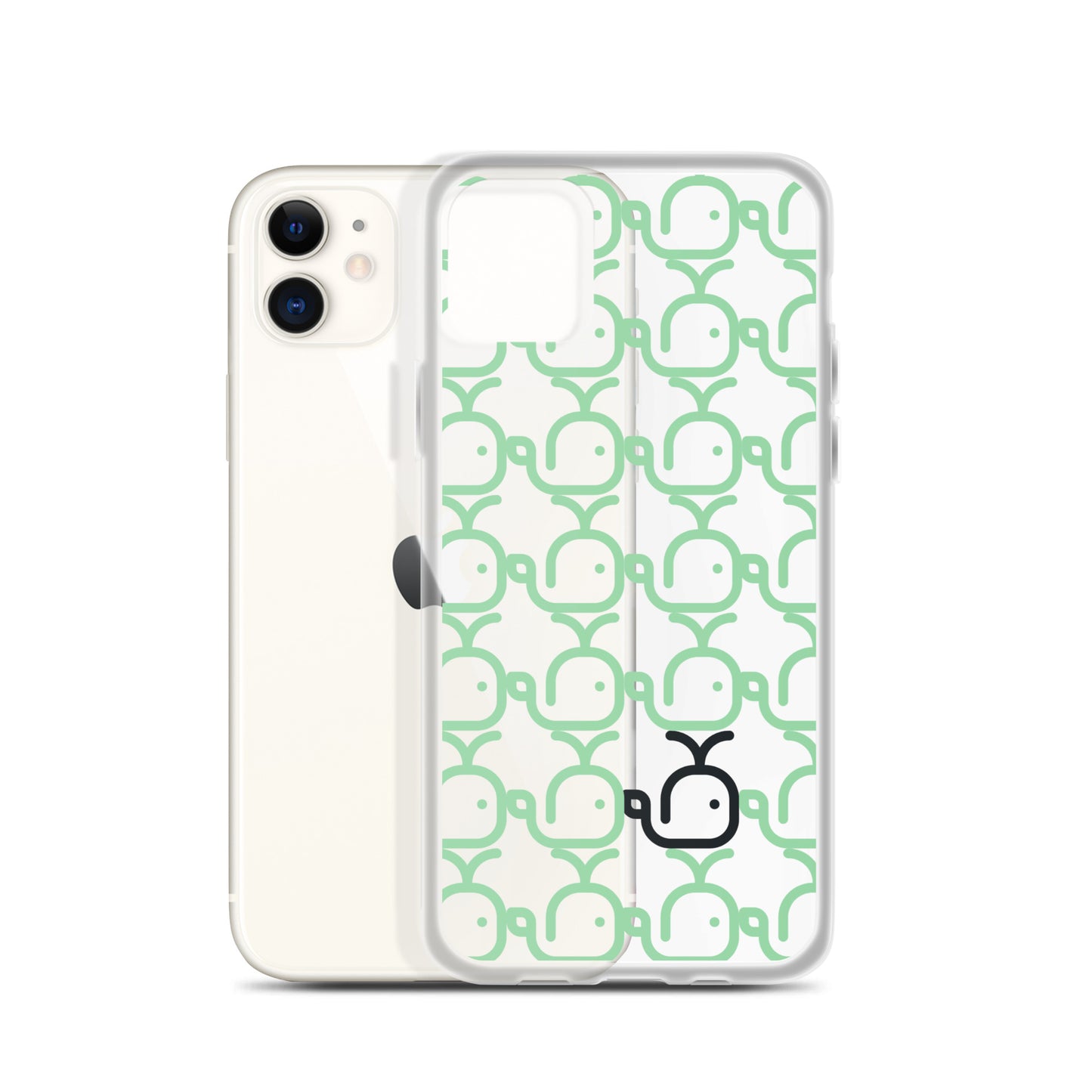 Clear Case for iPhone® Whales Green