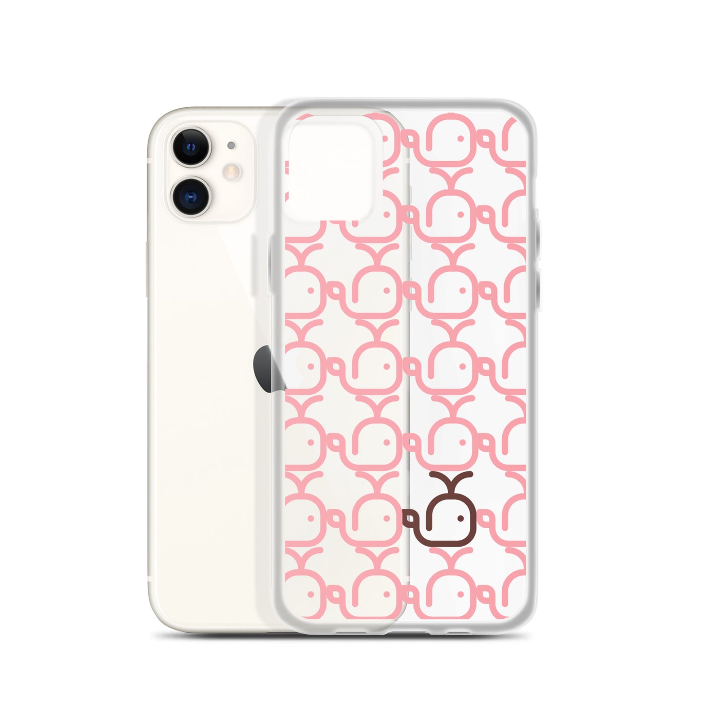 Clear Case for iPhone® Whales Pink