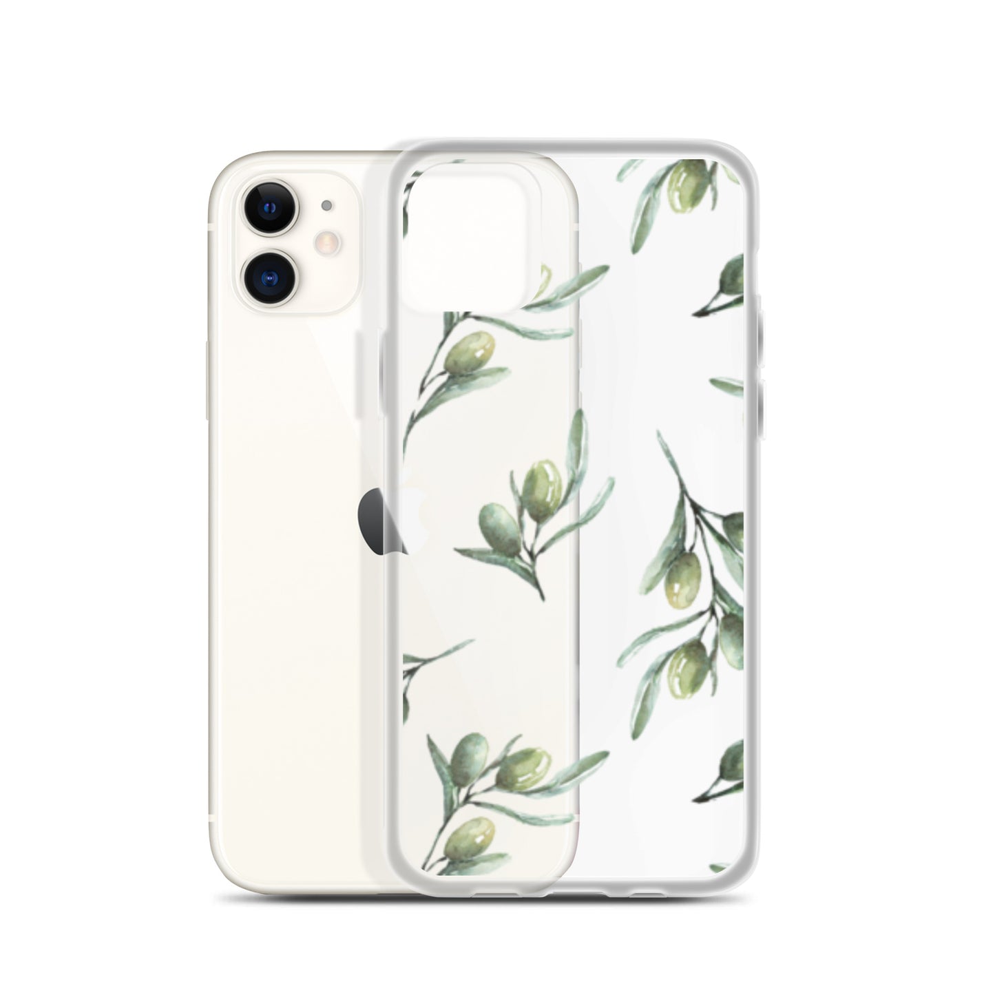 Clear Case for iPhone® Olive Branch