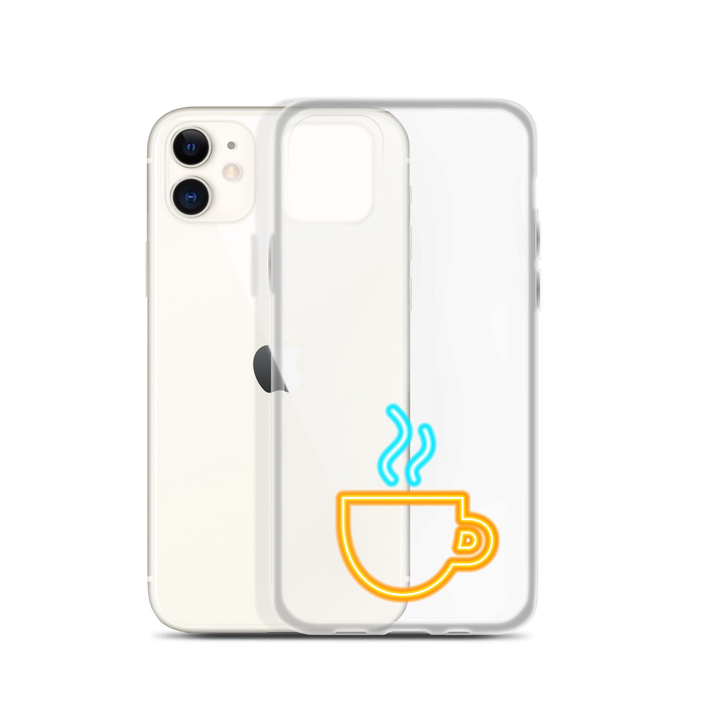 Clear Case for iPhone® Neon Coffee