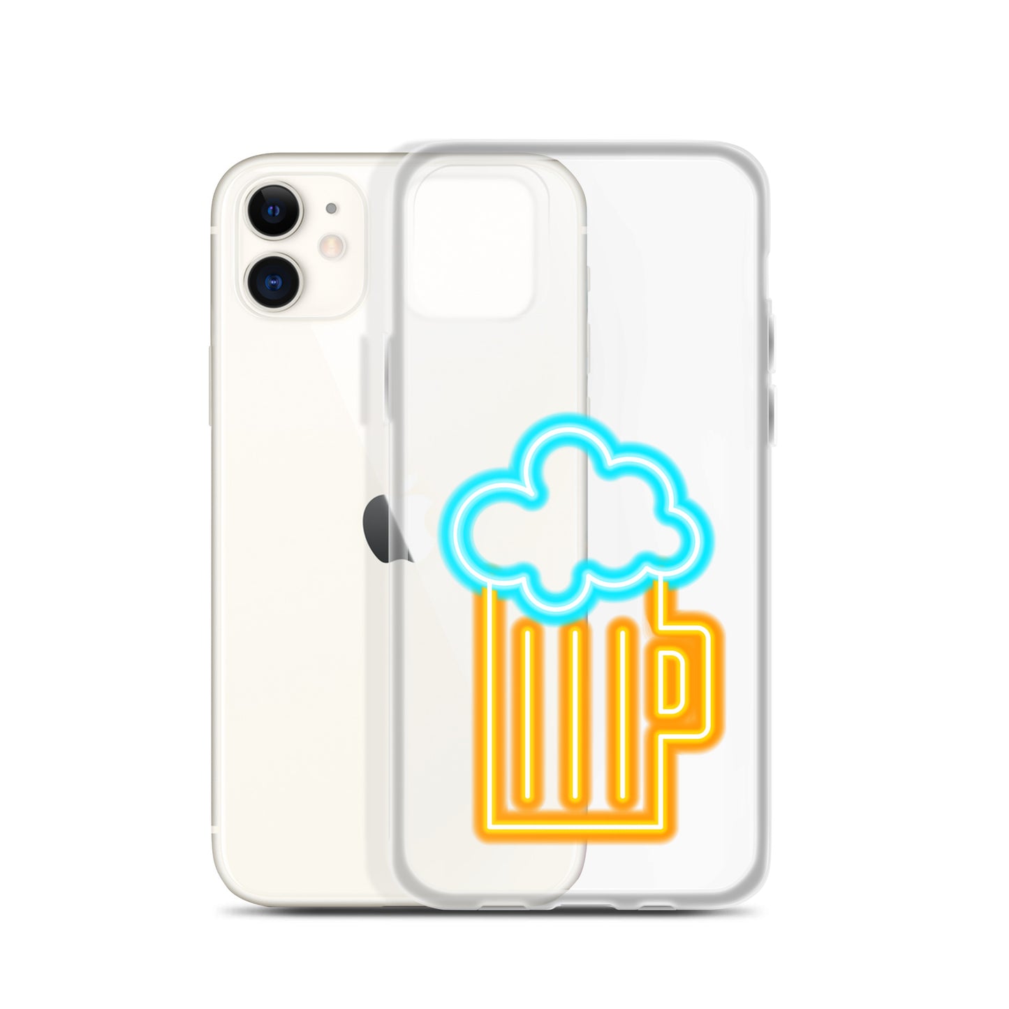 Clear Case for iPhone® Neon Beer