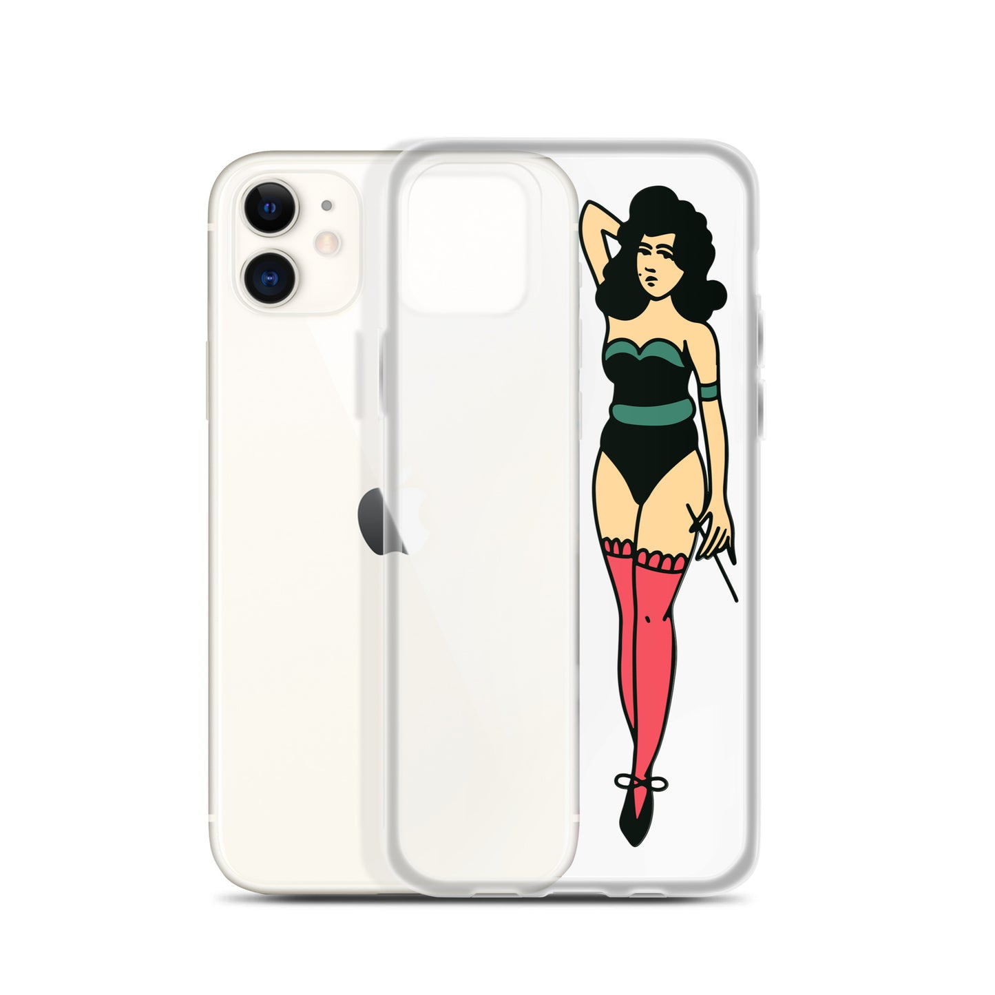 Clear Case for iPhone® Tattoo Lady