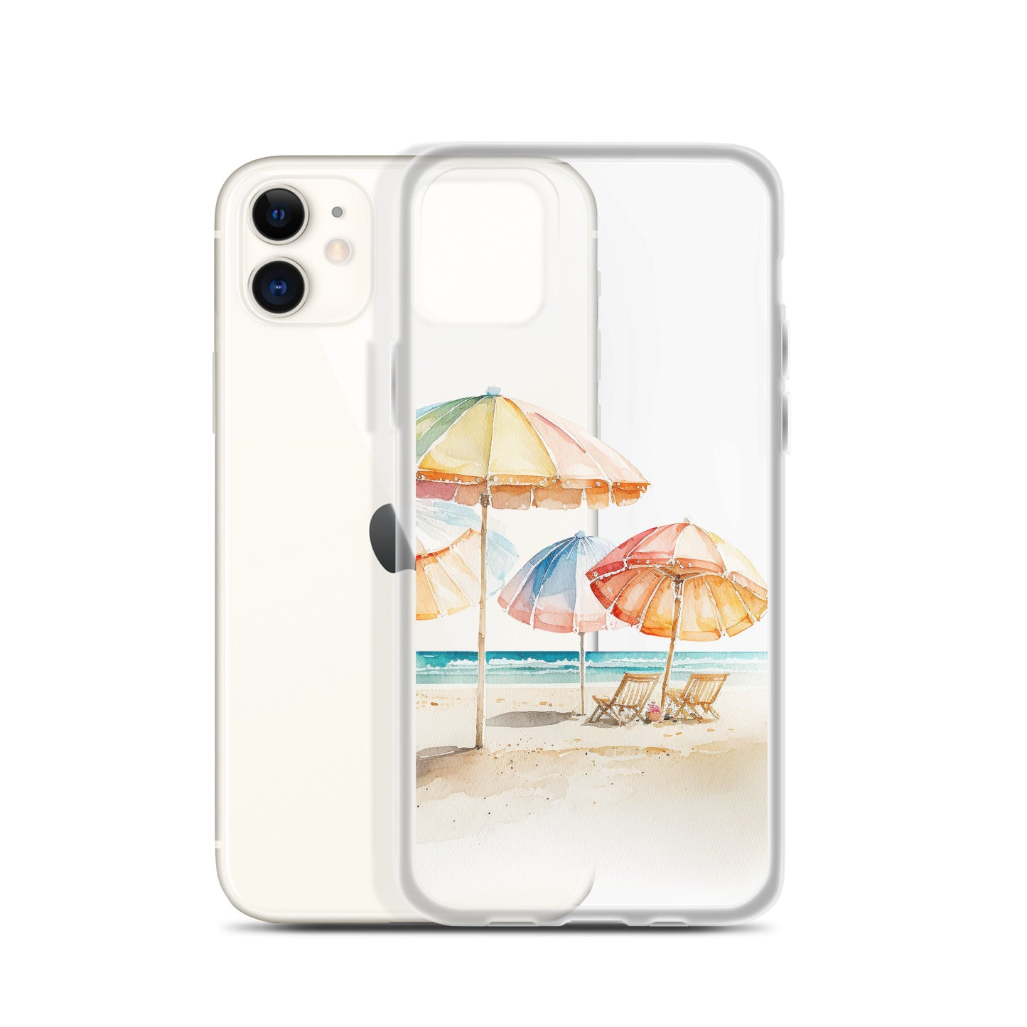 Clear Case for iPhone® Beach Umbrellas