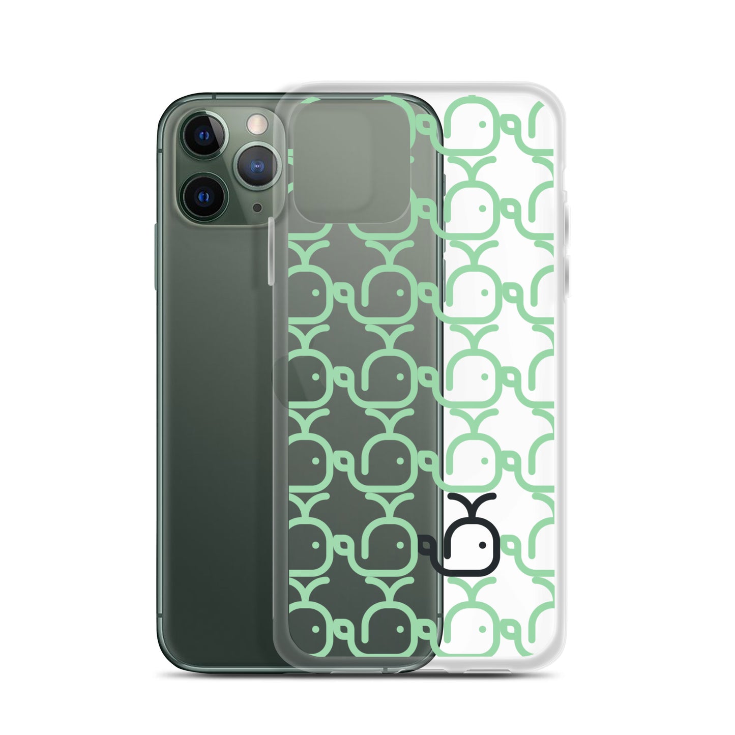 Clear Case for iPhone® Whales Green