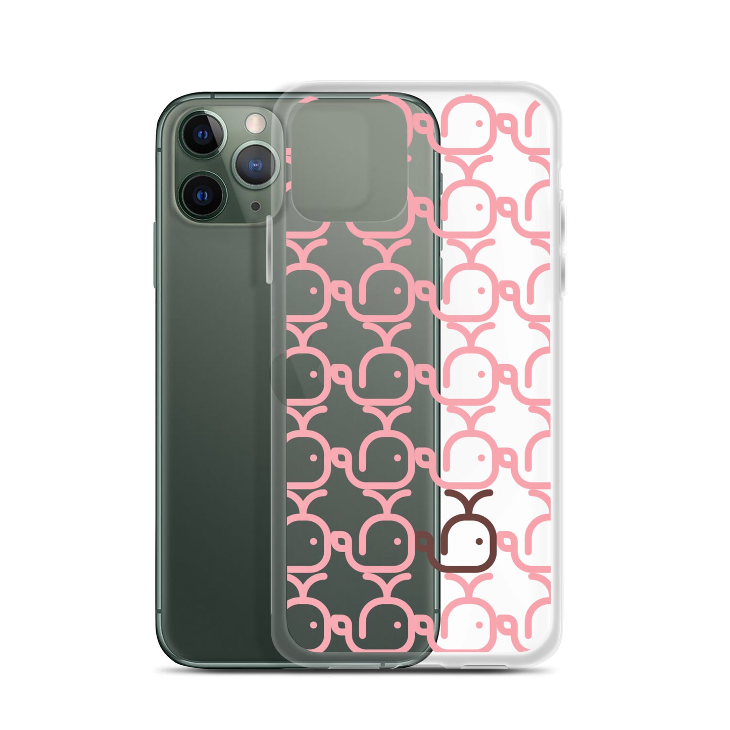 Clear Case for iPhone® Whales Pink