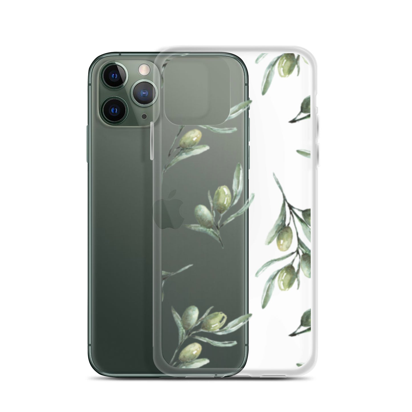 Clear Case for iPhone® Olive Branch