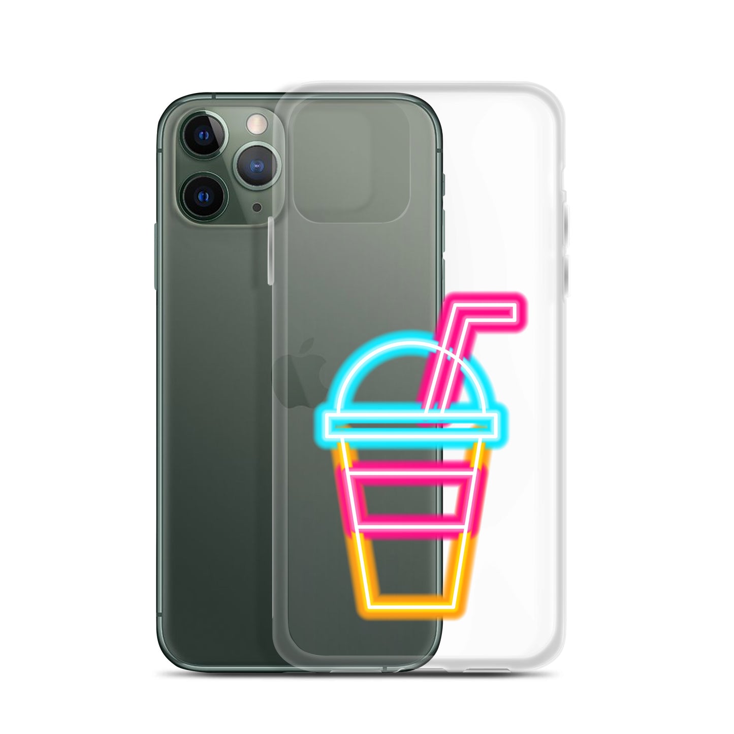 Clear Case for iPhone® Neon Drink