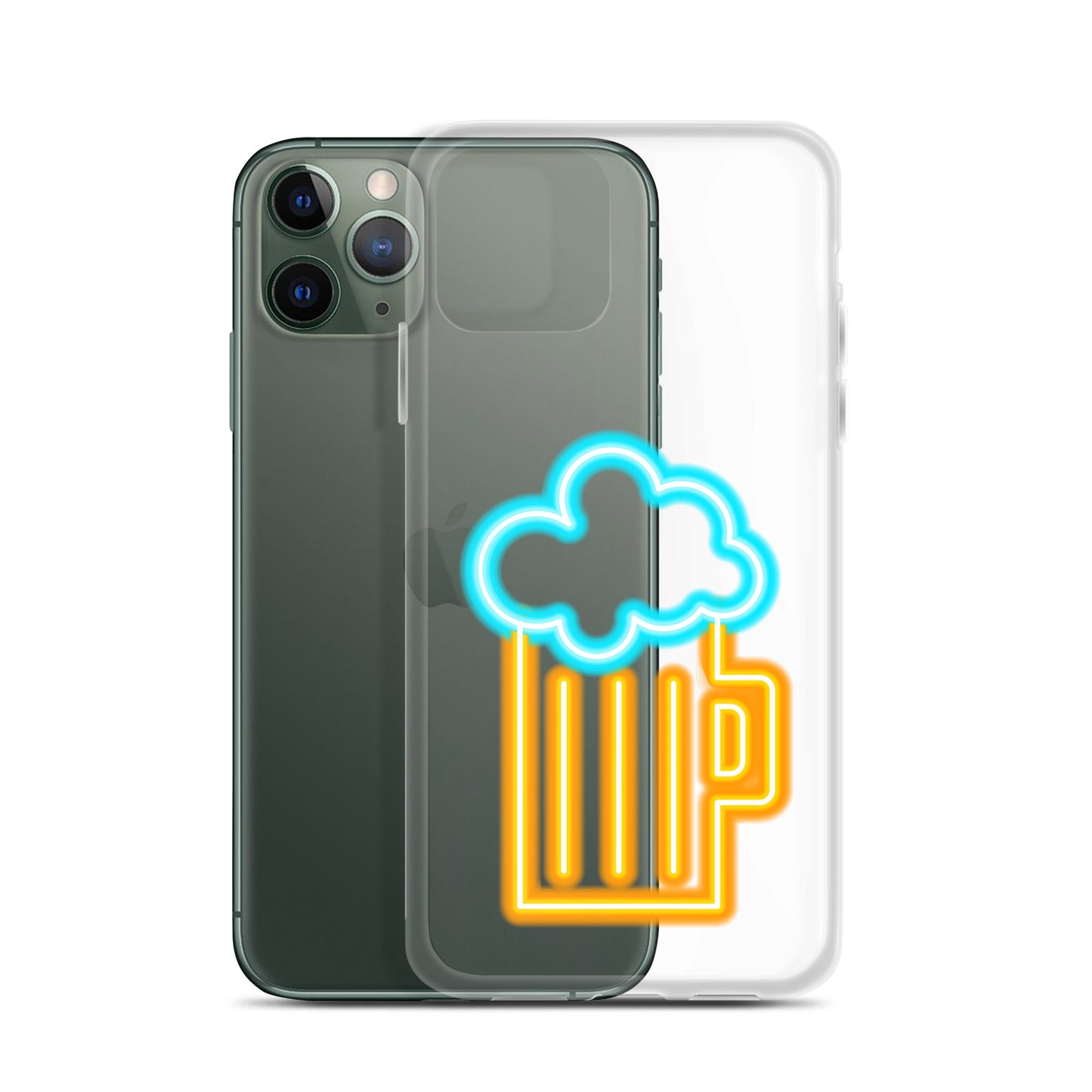 Clear Case for iPhone® Neon Beer