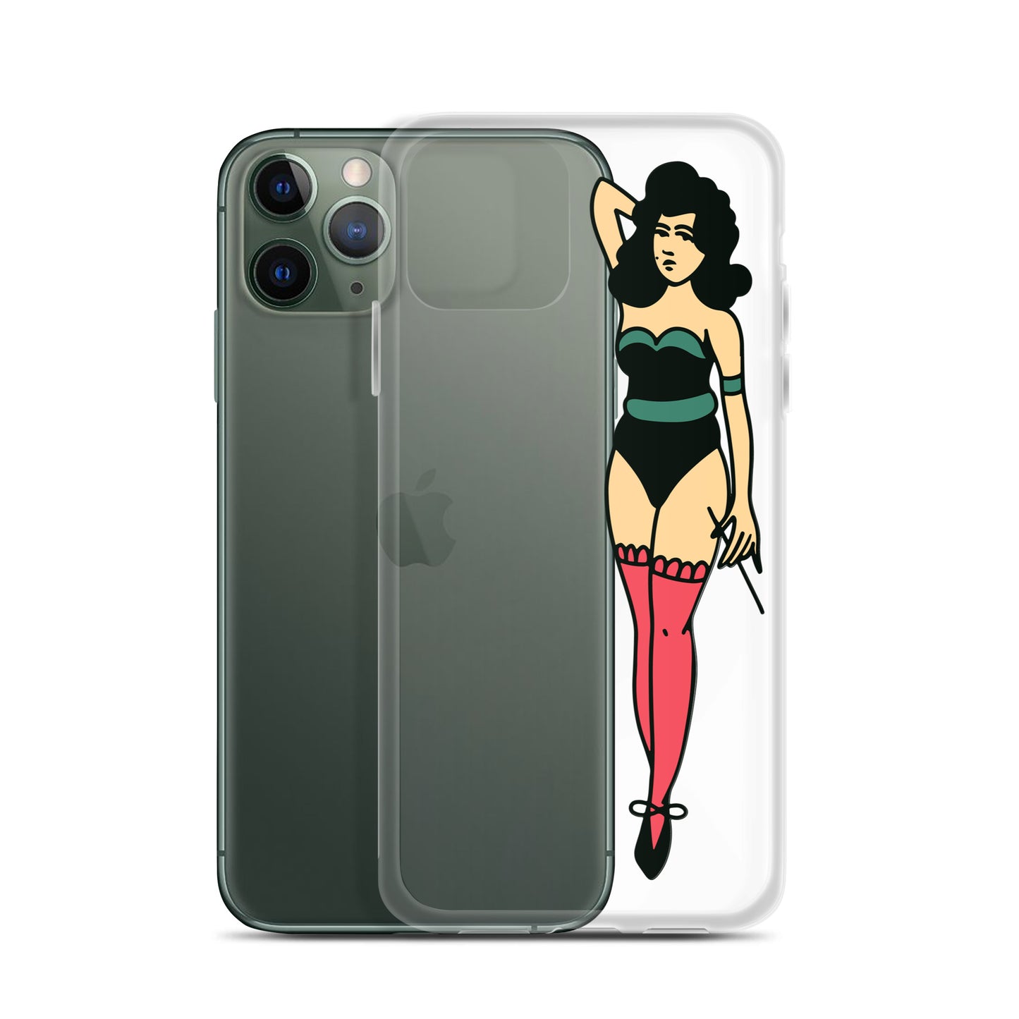 Clear Case for iPhone® Tattoo Lady