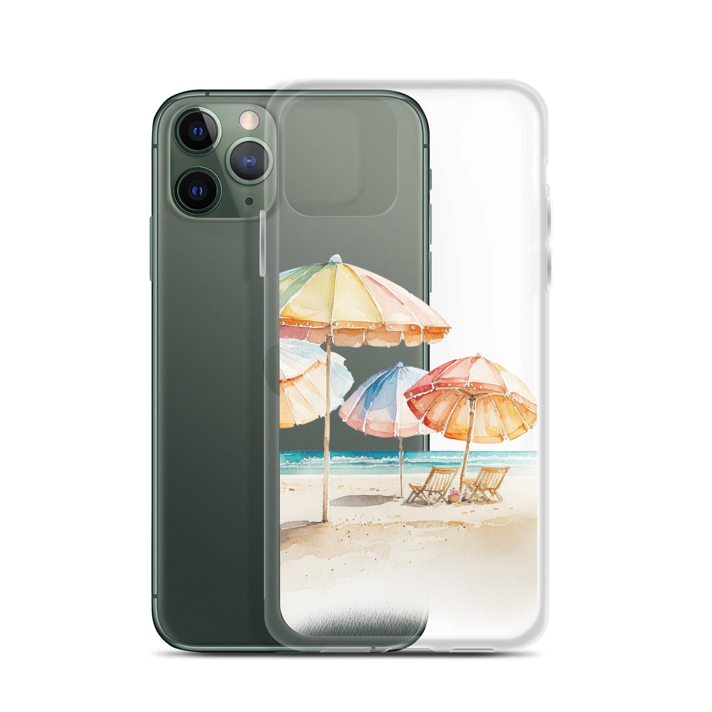 Clear Case for iPhone® Beach Umbrellas