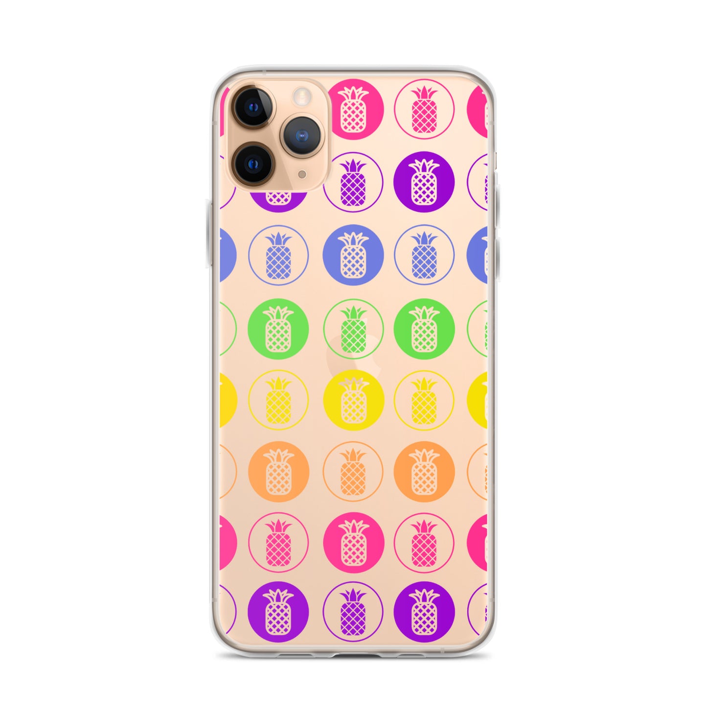 Clear Case for iPhone® Pineapple Rainbow