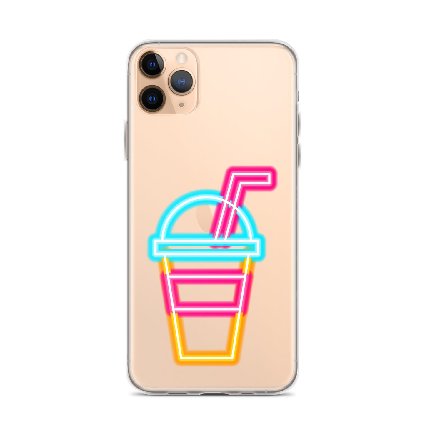 Clear Case for iPhone® Neon Drink