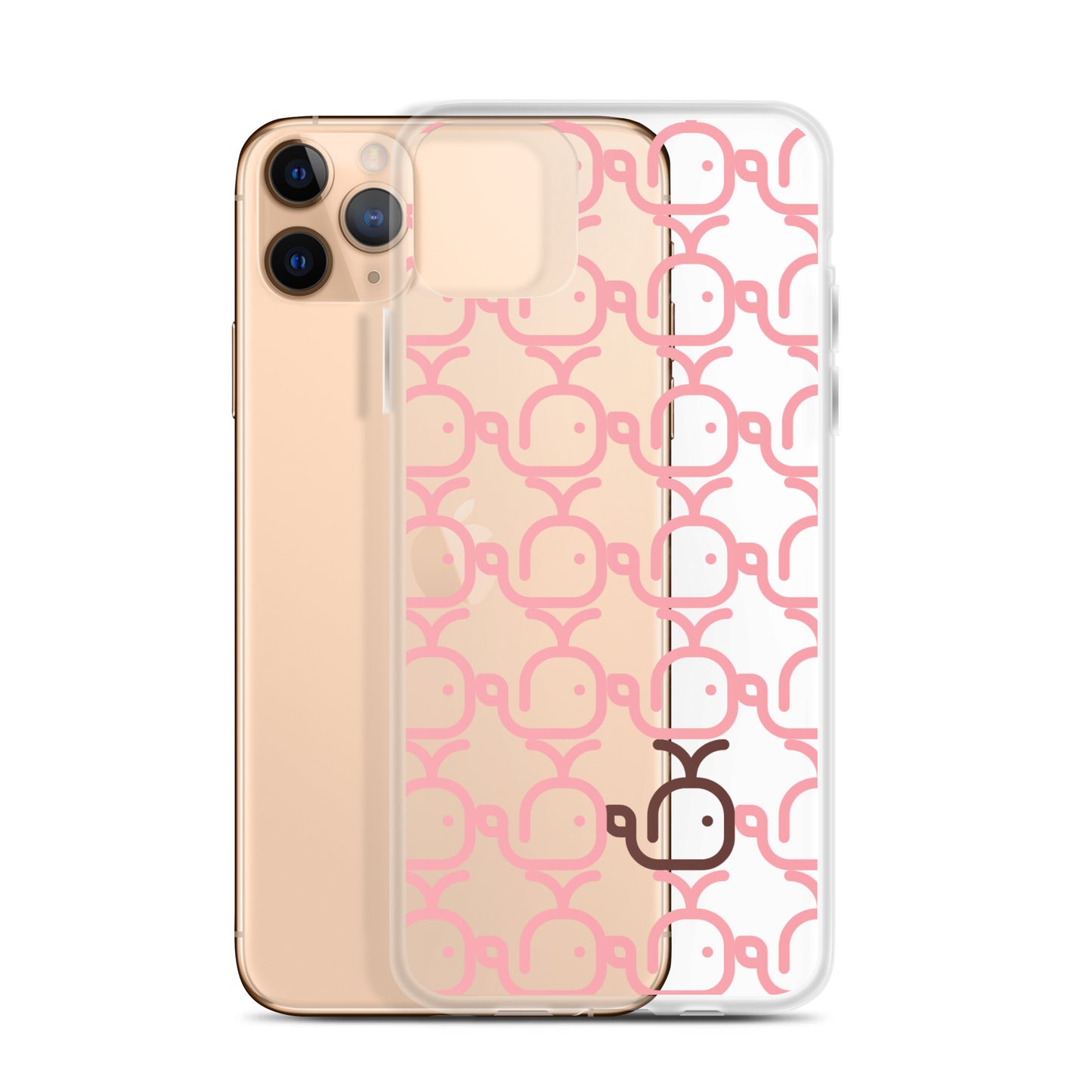 Clear Case for iPhone® Whales Pink