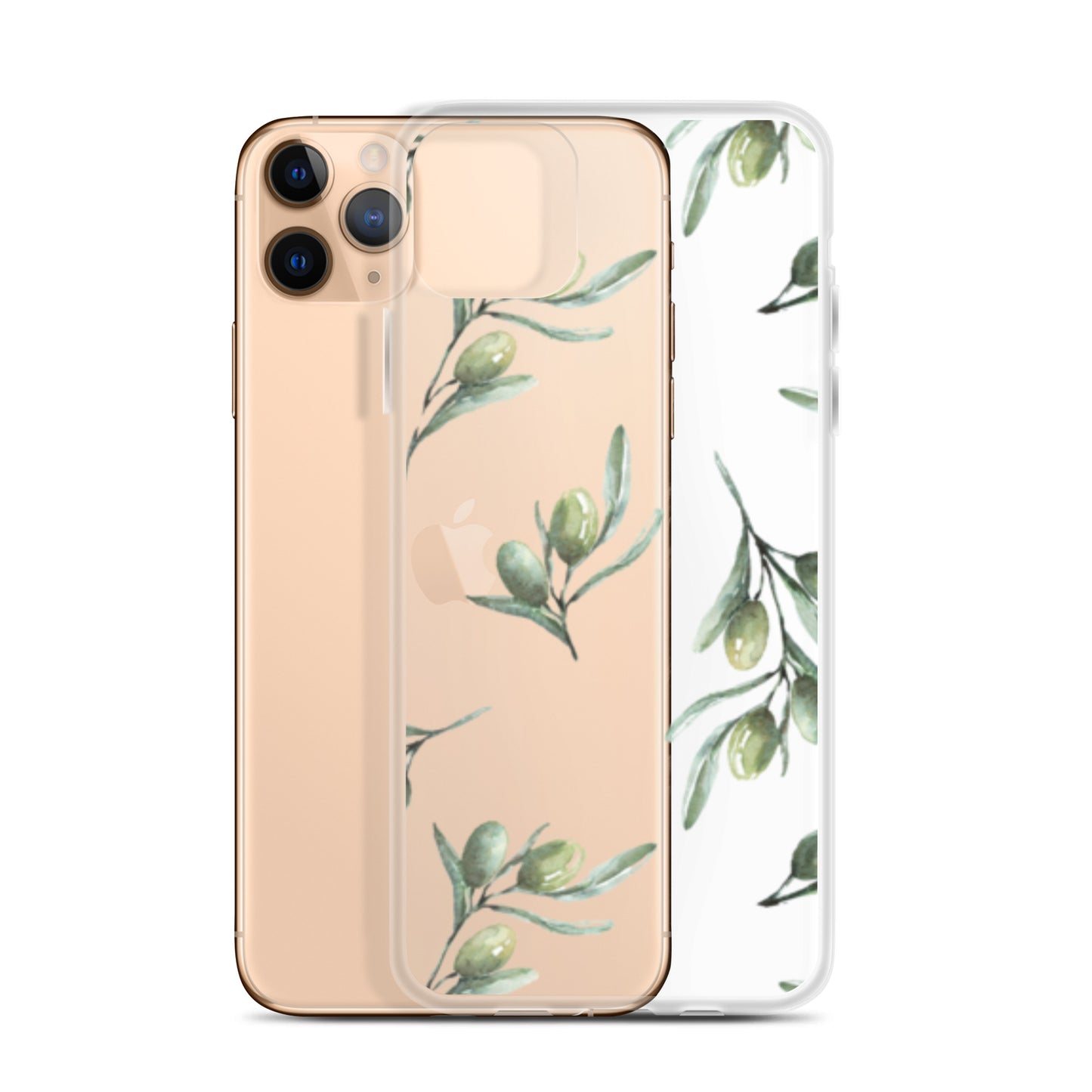 Clear Case for iPhone® Olive Branch