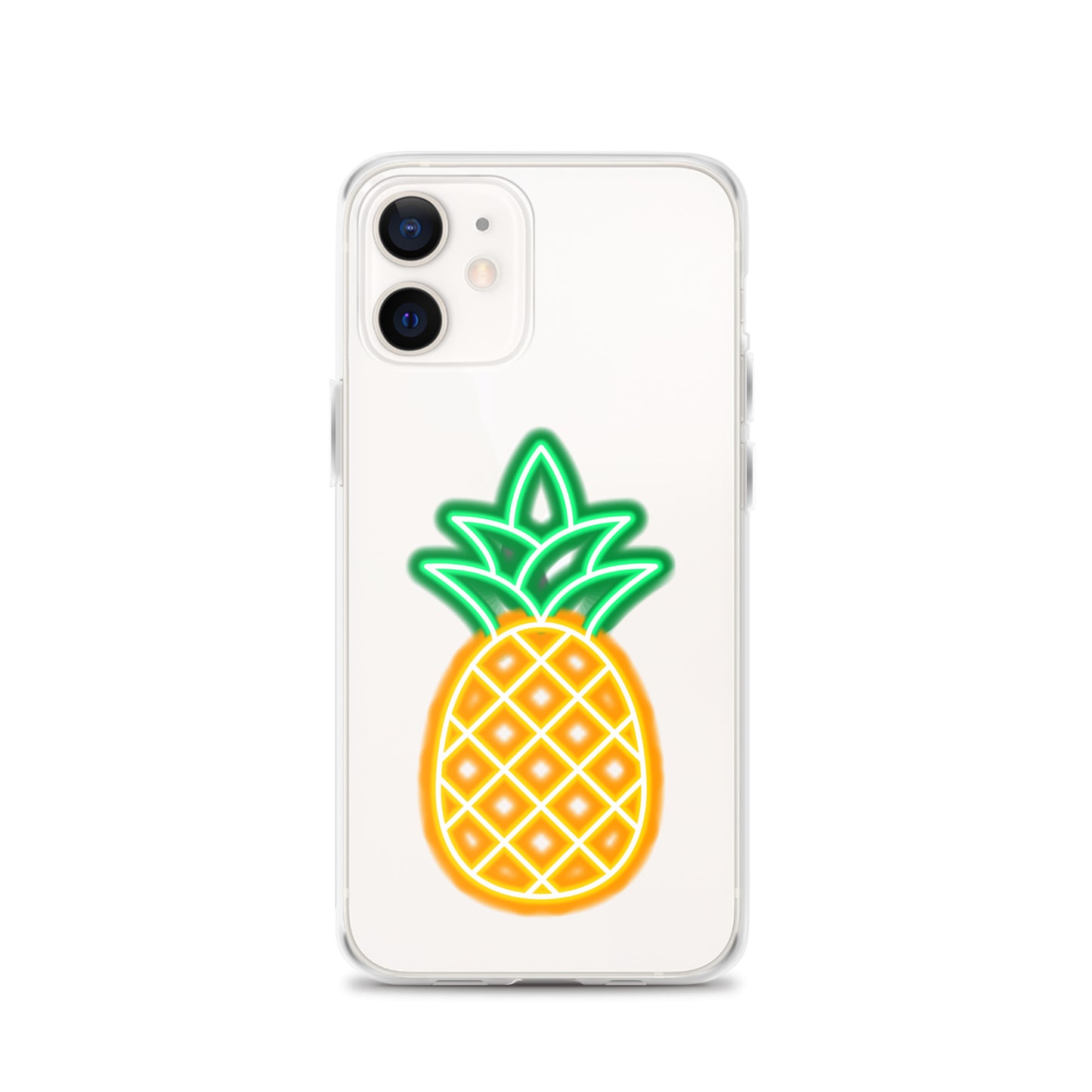 Clear Case for iPhone® Neon Pineapple