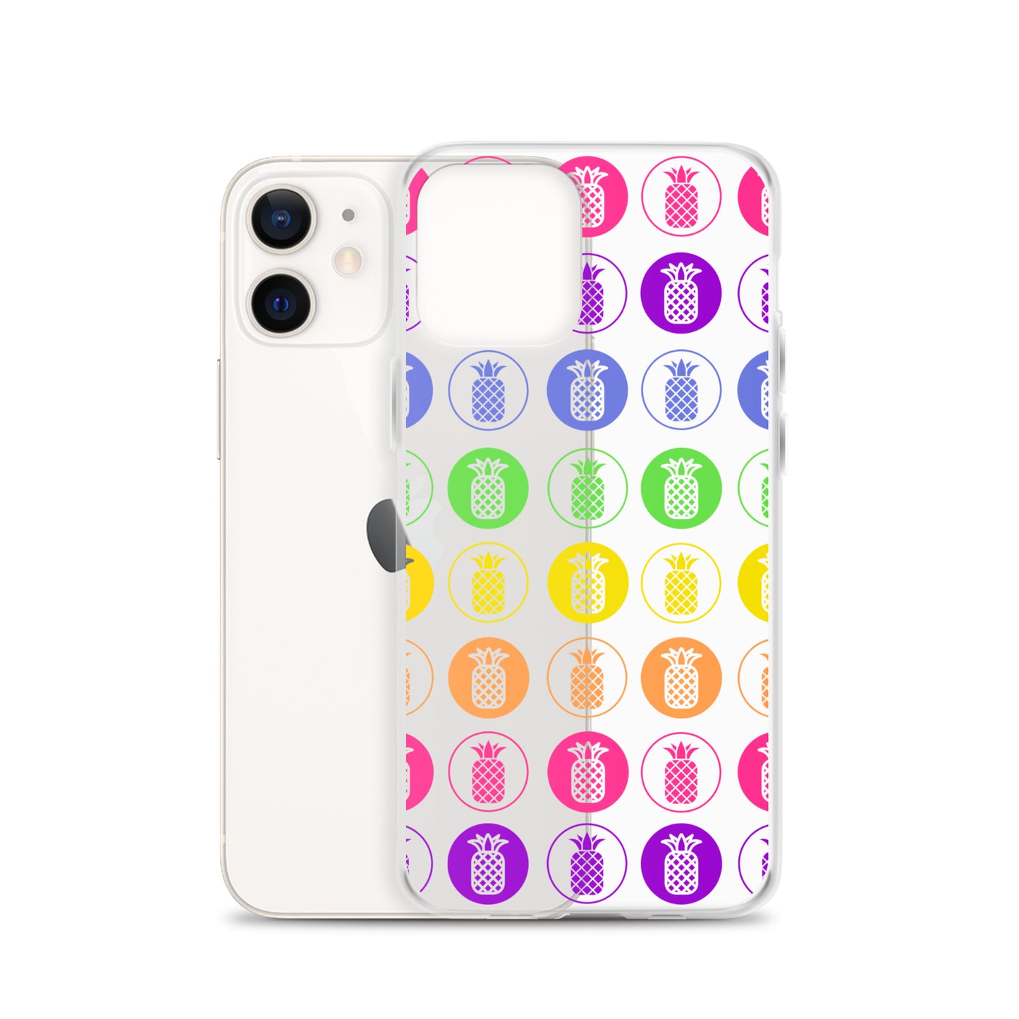 Clear Case for iPhone® Pineapple Rainbow