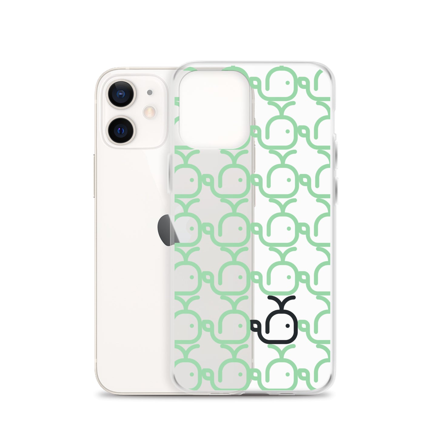 Clear Case for iPhone® Whales Green