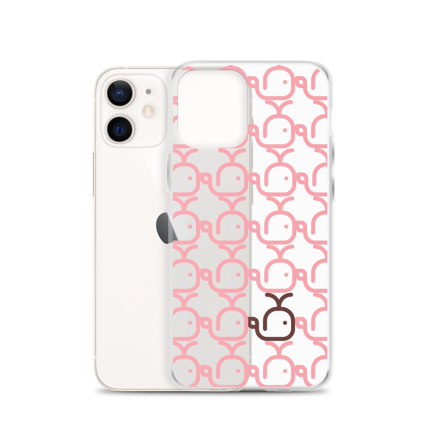 Clear Case for iPhone® Whales Pink