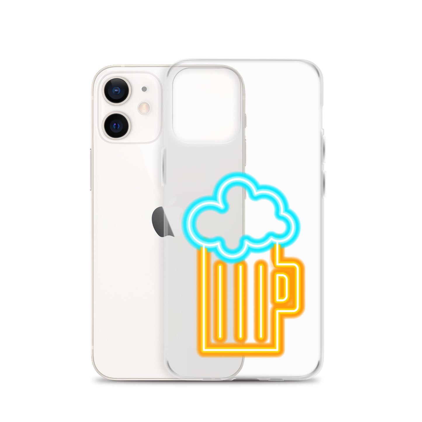 Clear Case for iPhone® Neon Beer