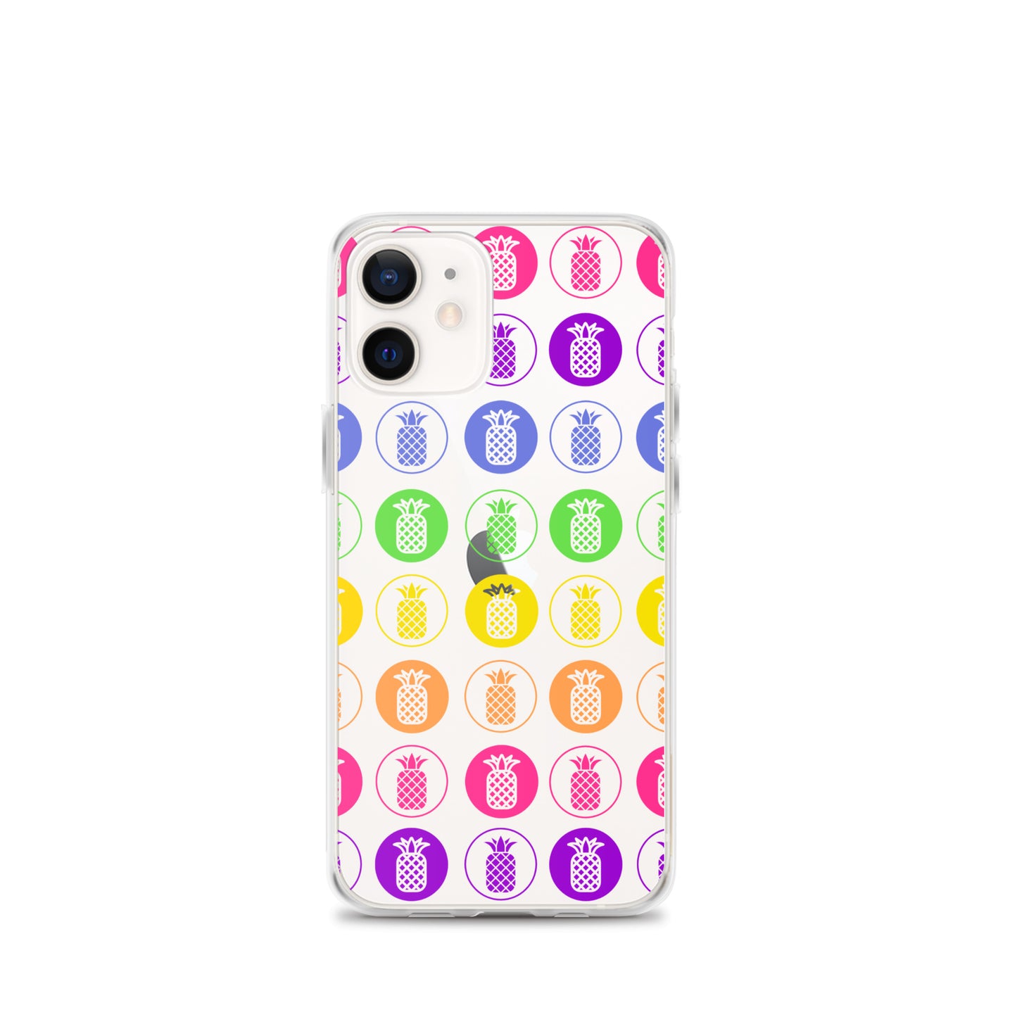 Clear Case for iPhone® Pineapple Rainbow