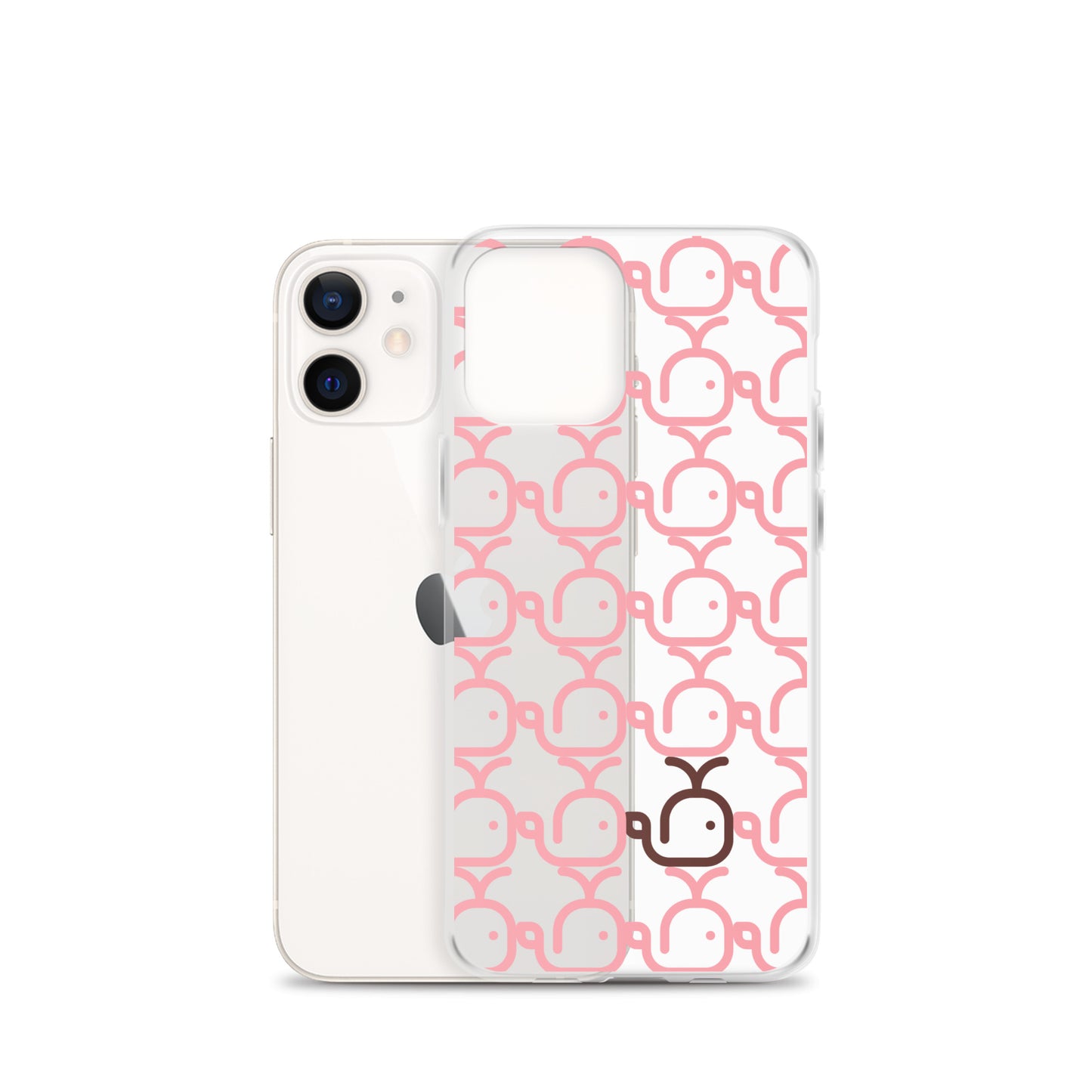 Clear Case for iPhone® Whales Pink