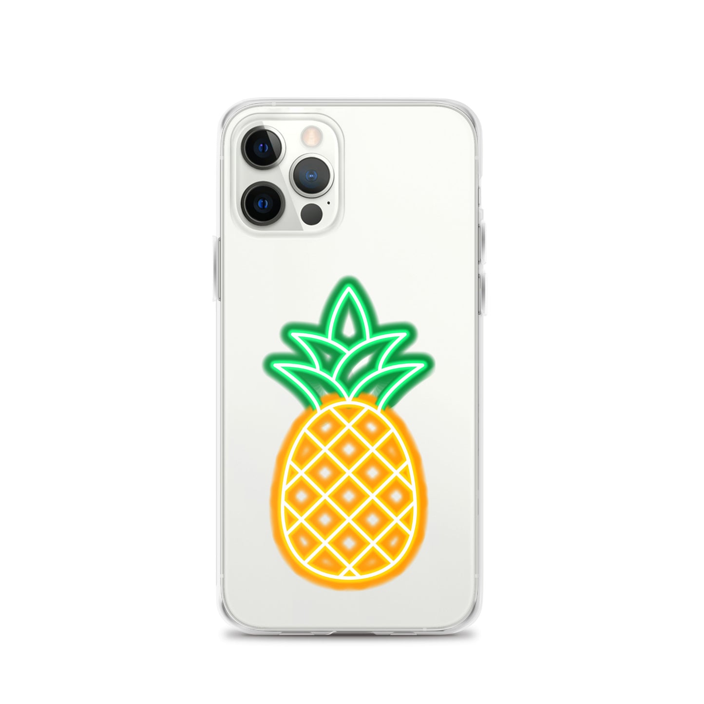 Clear Case for iPhone® Neon Pineapple