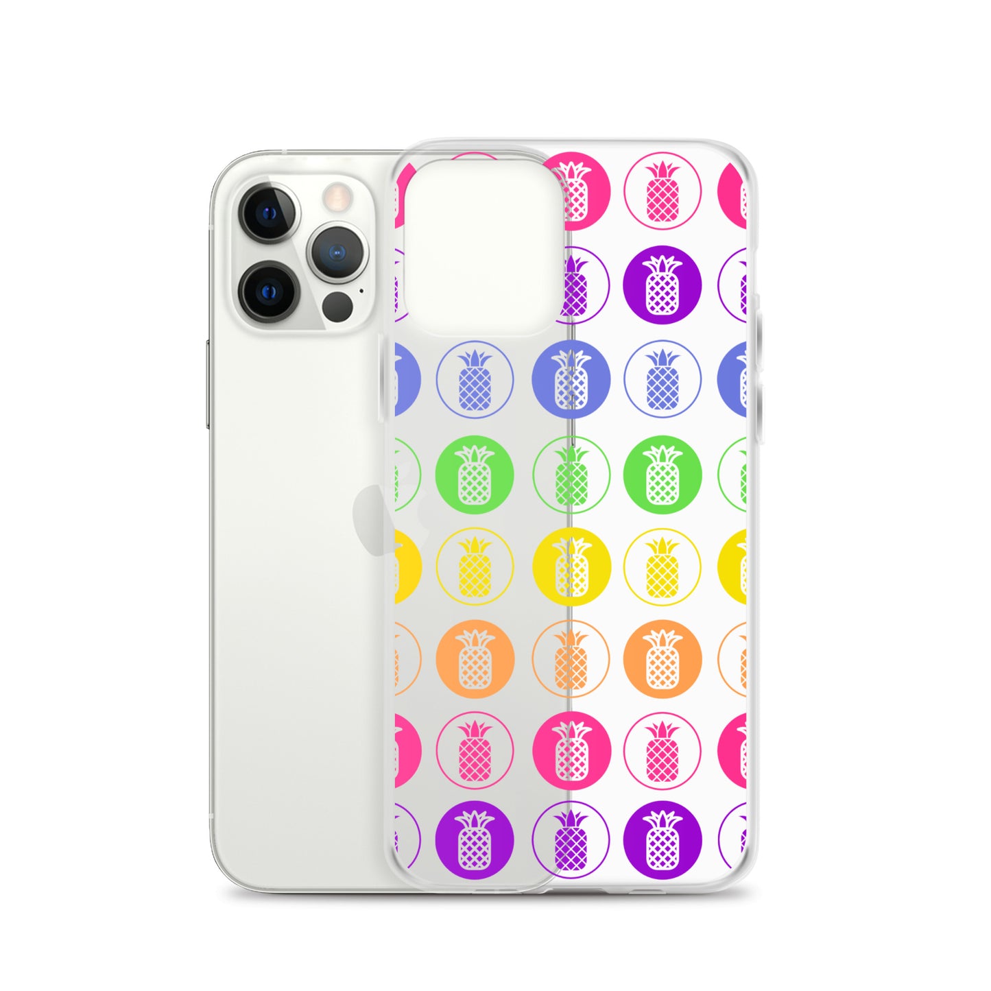 Clear Case for iPhone® Pineapple Rainbow