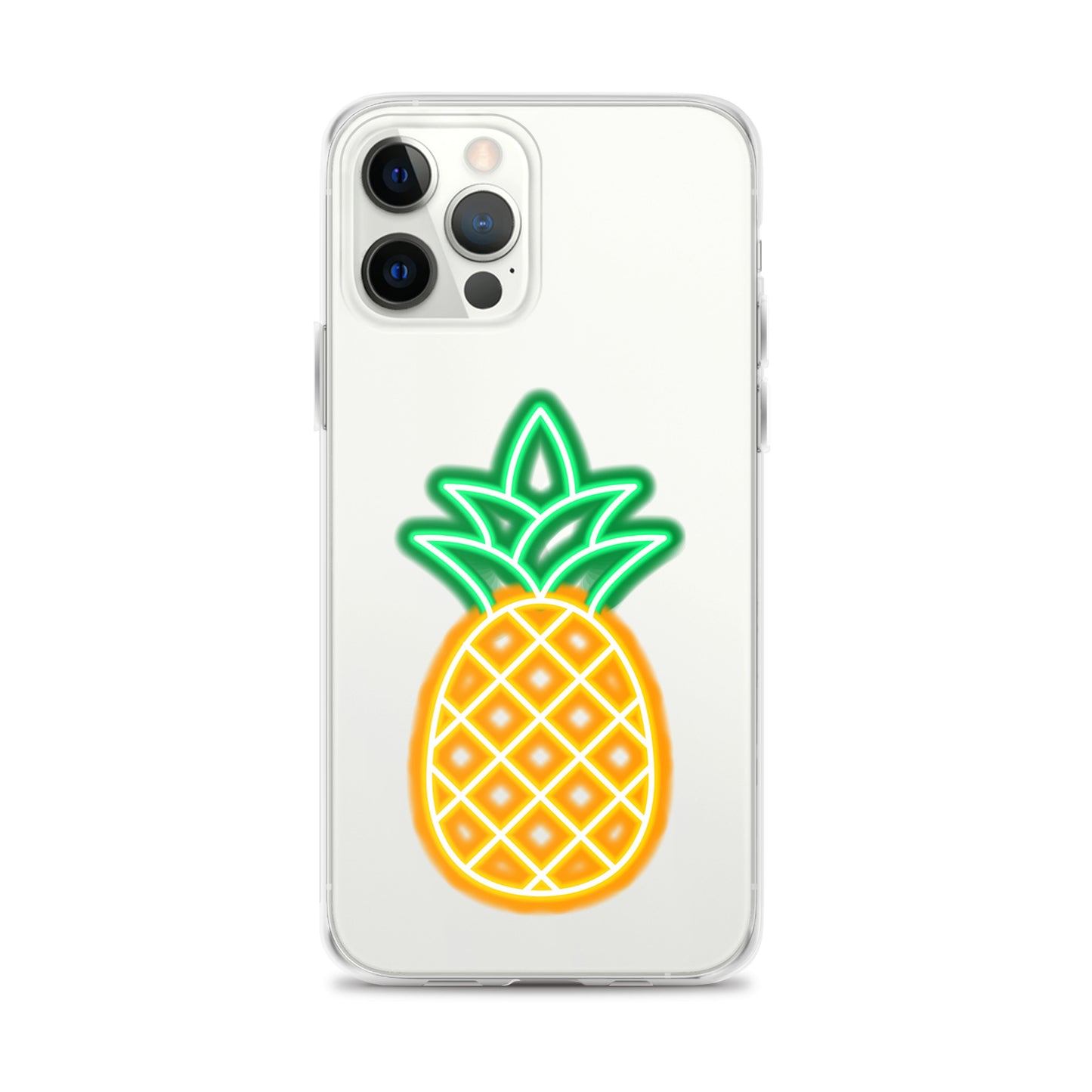 Clear Case for iPhone® Neon Pineapple