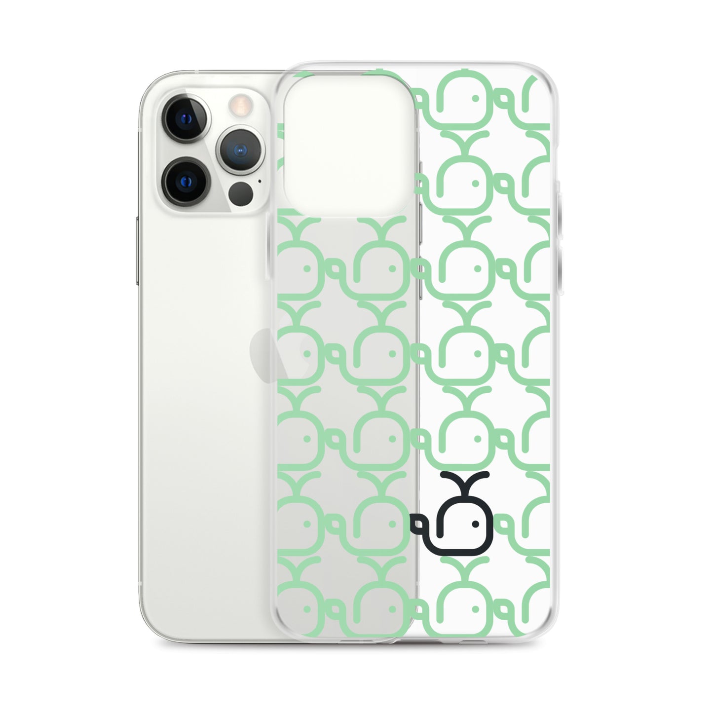 Clear Case for iPhone® Whales Green