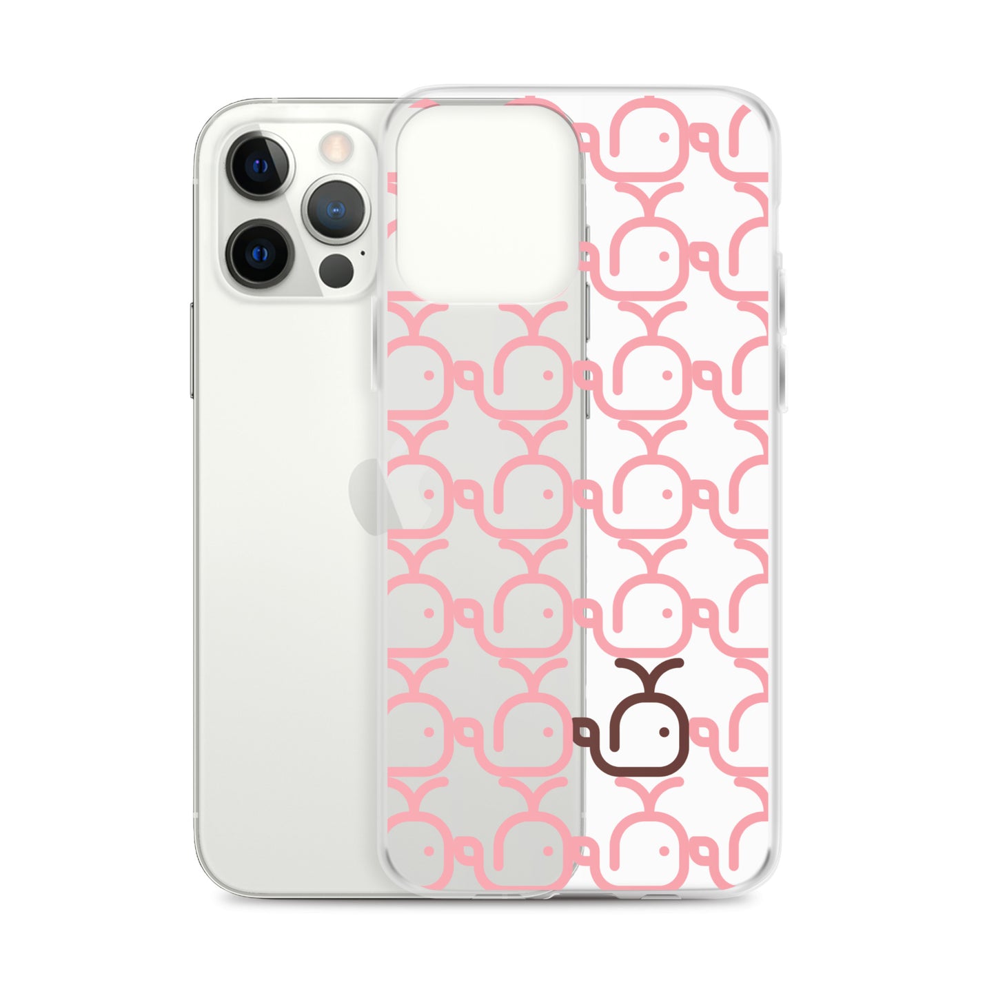 Clear Case for iPhone® Whales Pink