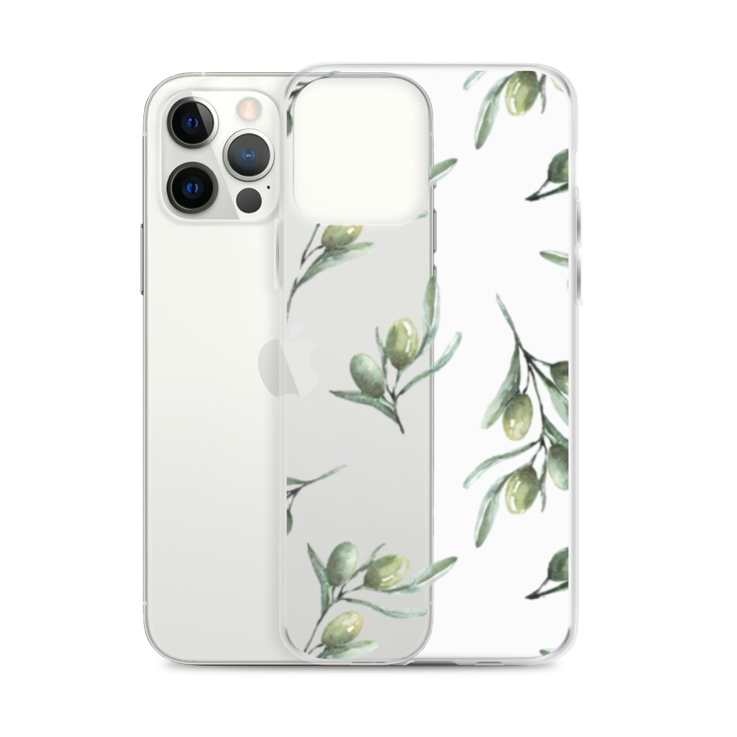 Clear Case for iPhone® Olive Branch