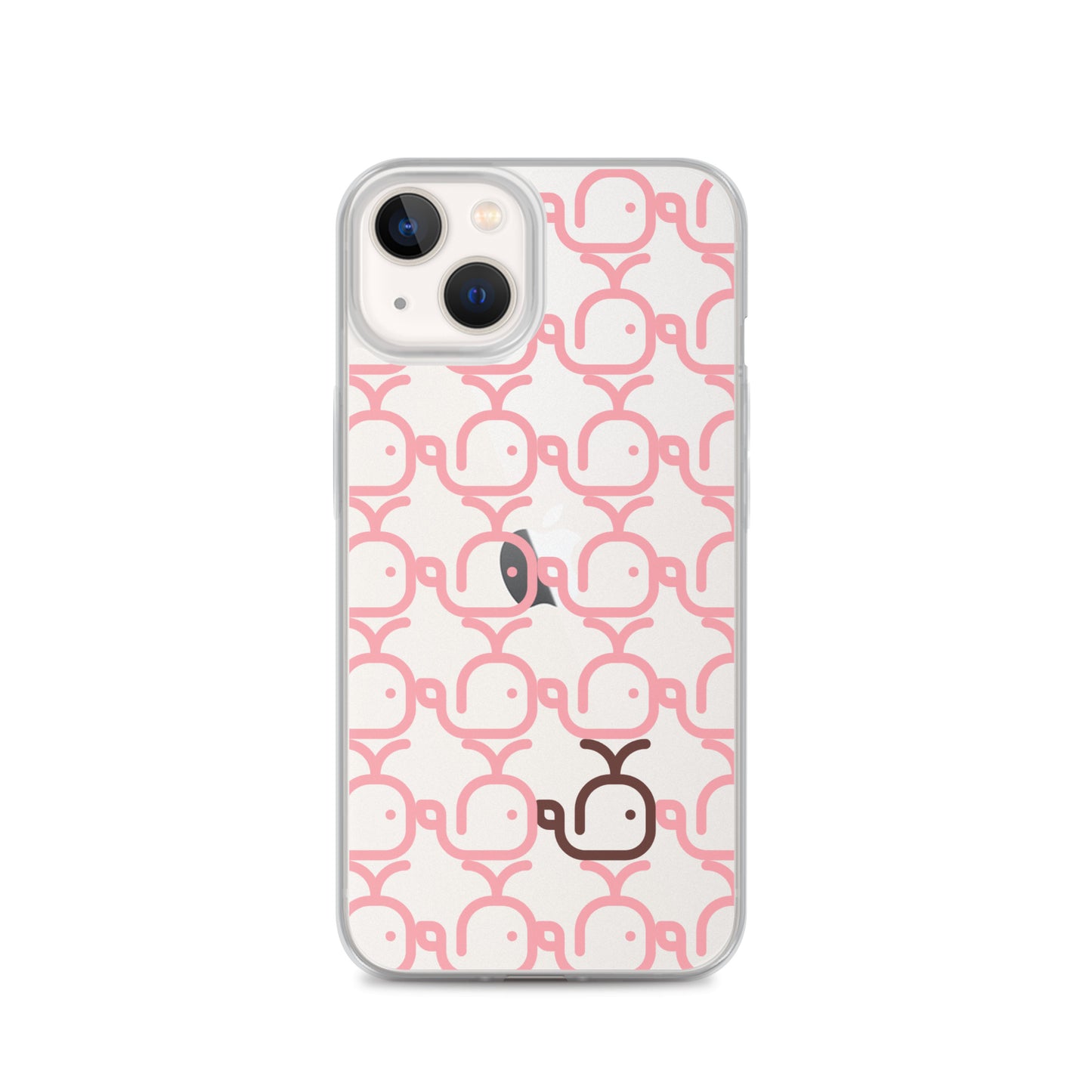 Clear Case for iPhone® Whales Pink