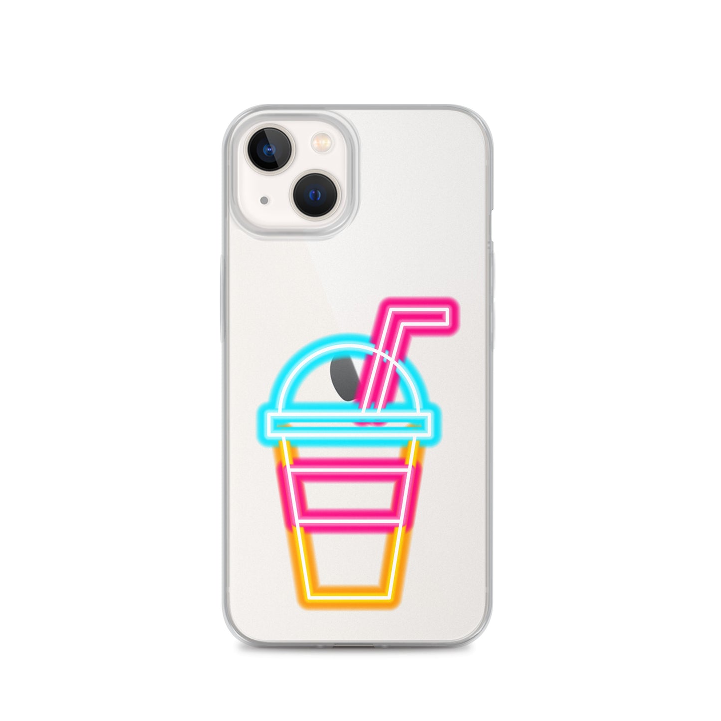 Clear Case for iPhone® Neon Drink