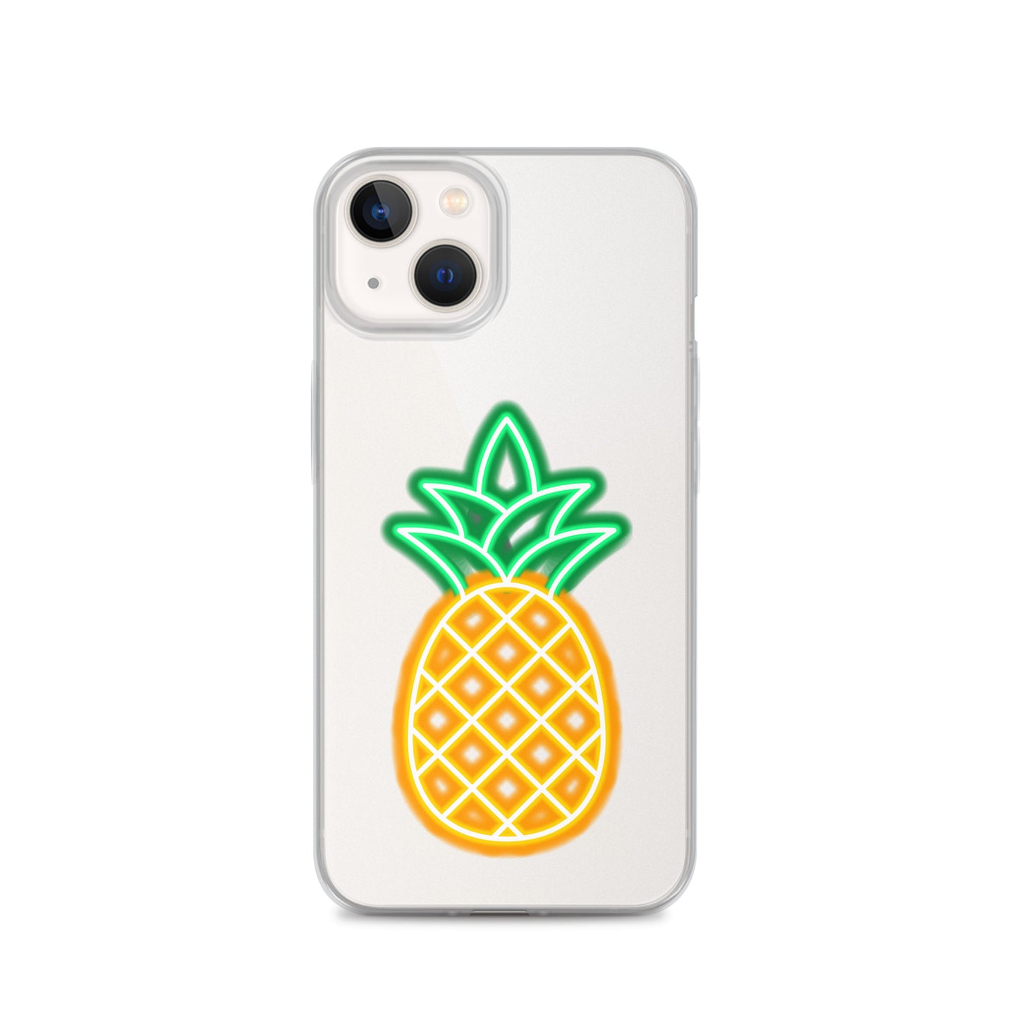 Clear Case for iPhone® Neon Pineapple