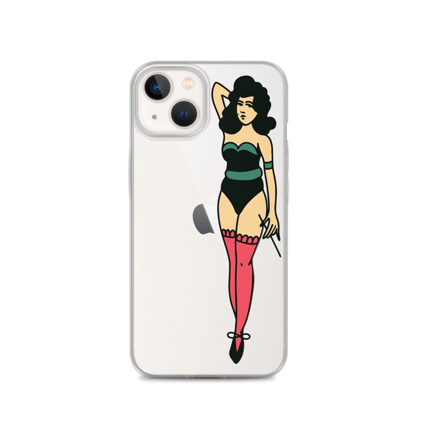 Clear Case for iPhone® Tattoo Lady