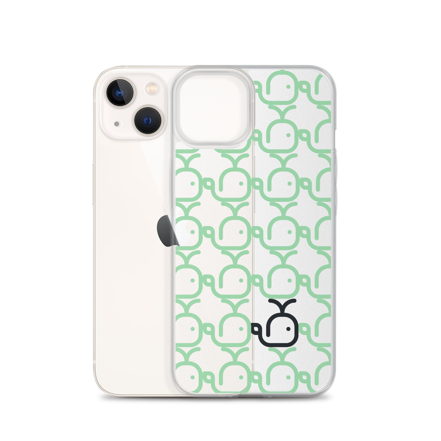 Clear Case for iPhone® Whales Green