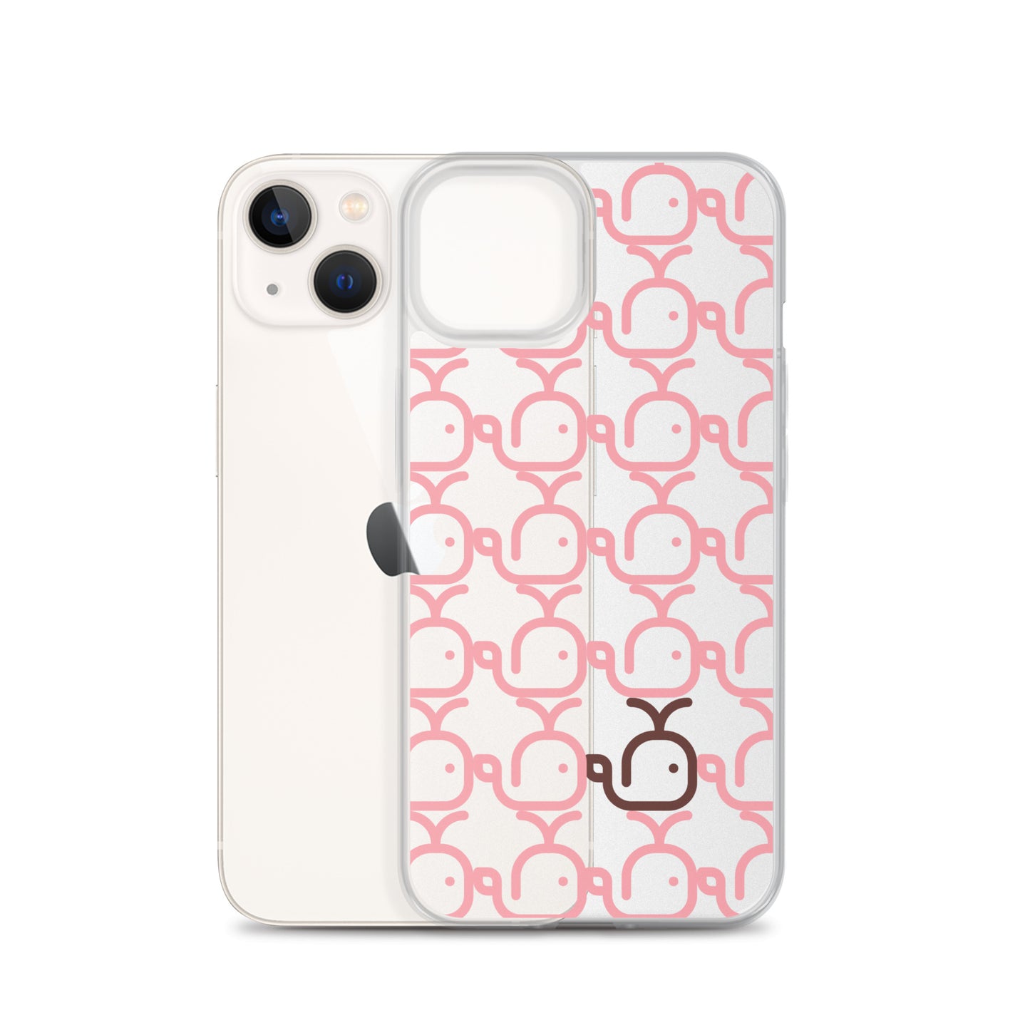 Clear Case for iPhone® Whales Pink