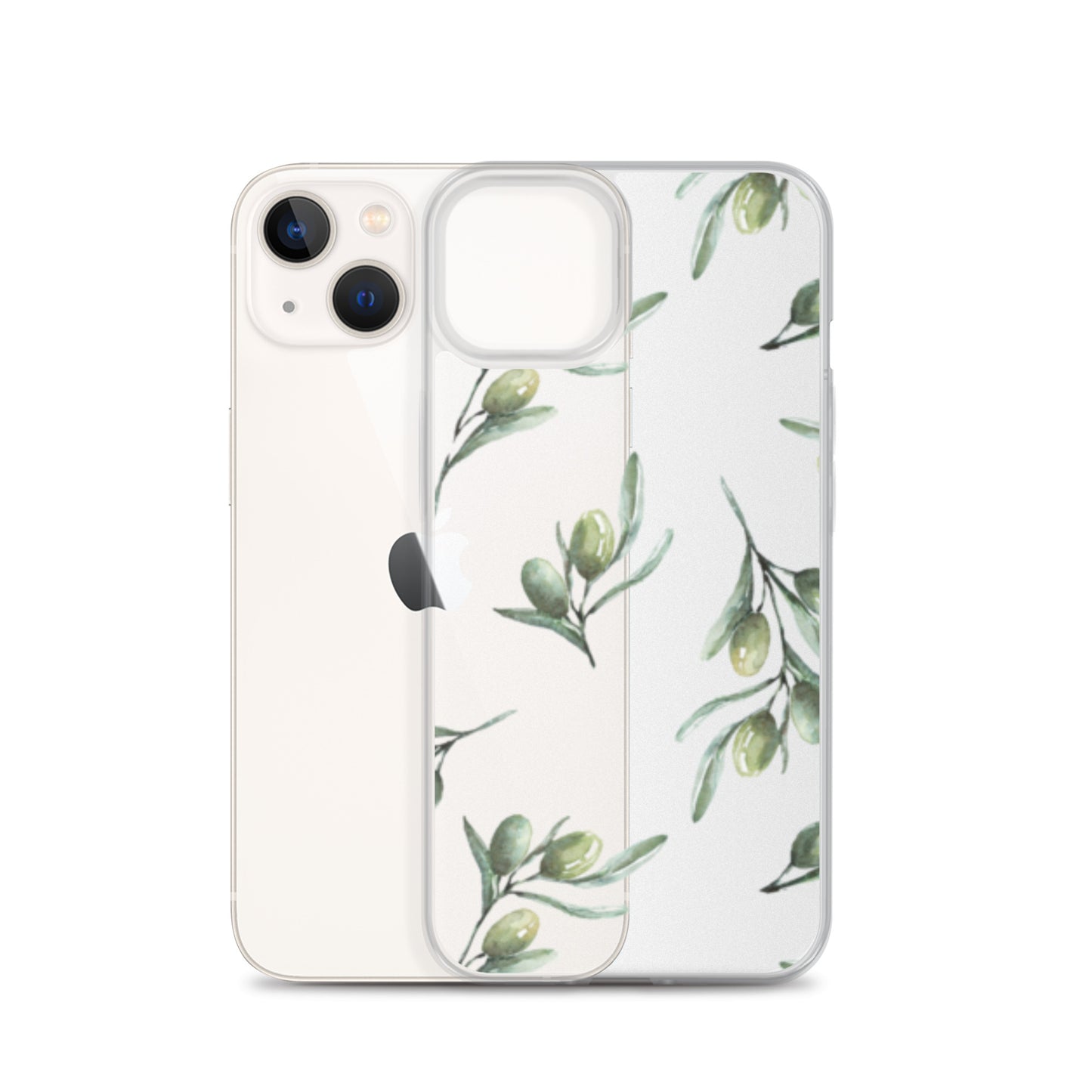 Clear Case for iPhone® Olive Branch