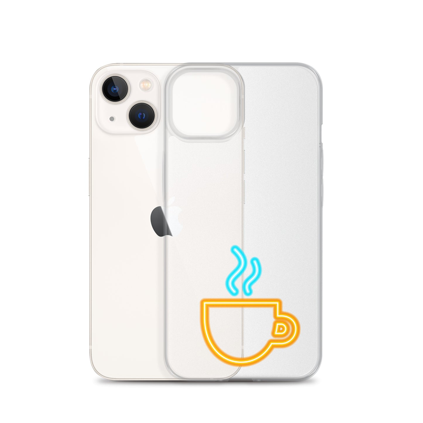 Clear Case for iPhone® Neon Coffee