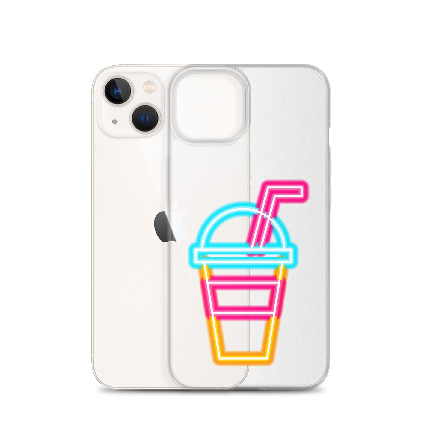 Clear Case for iPhone® Neon Drink