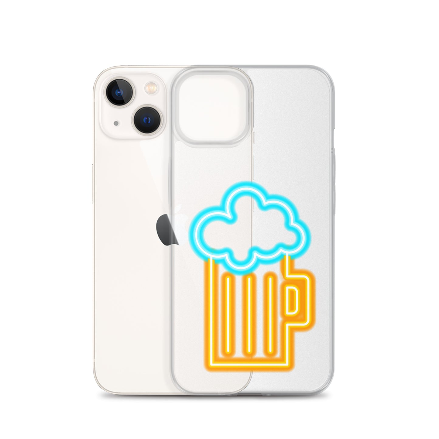 Clear Case for iPhone® Neon Beer