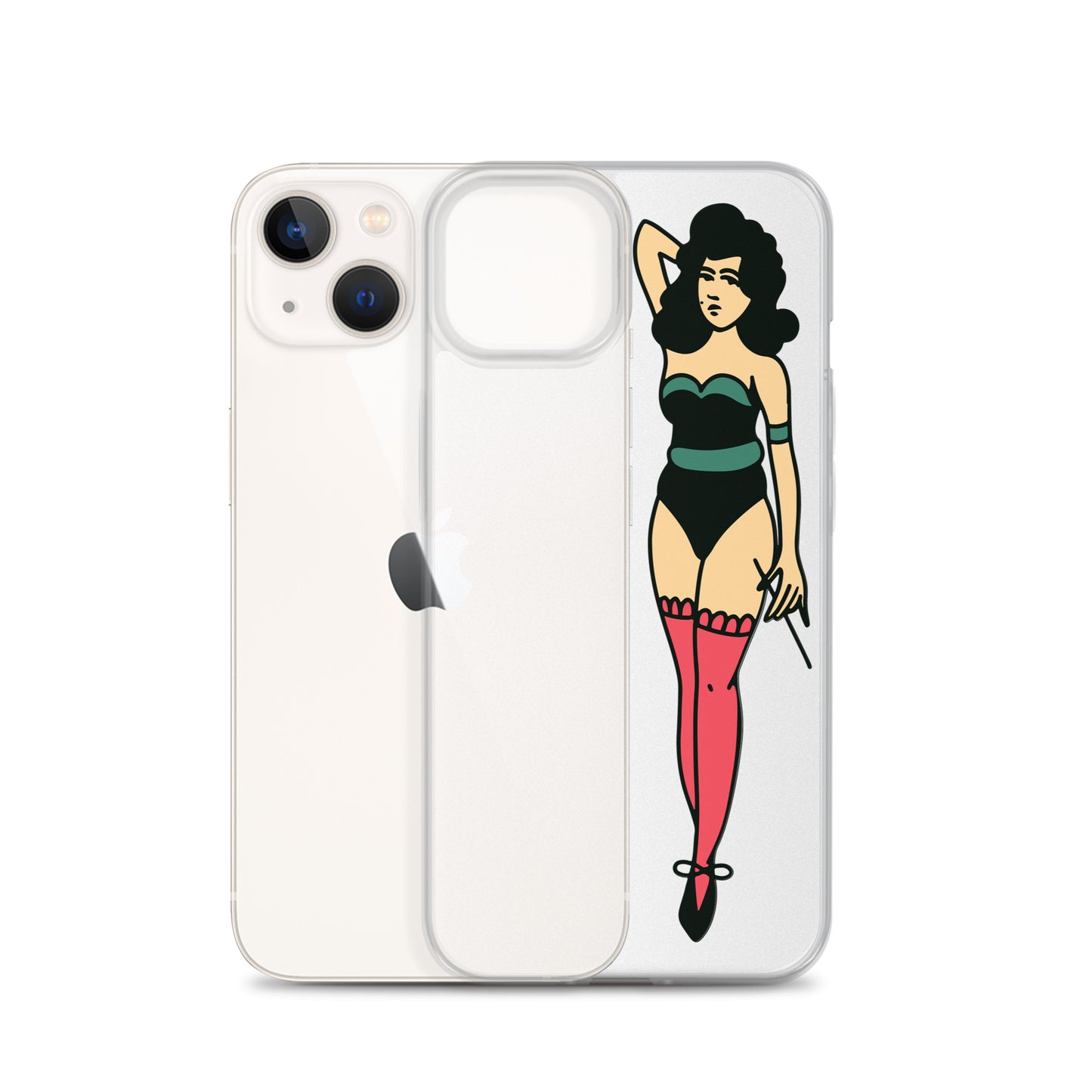 Clear Case for iPhone® Tattoo Lady