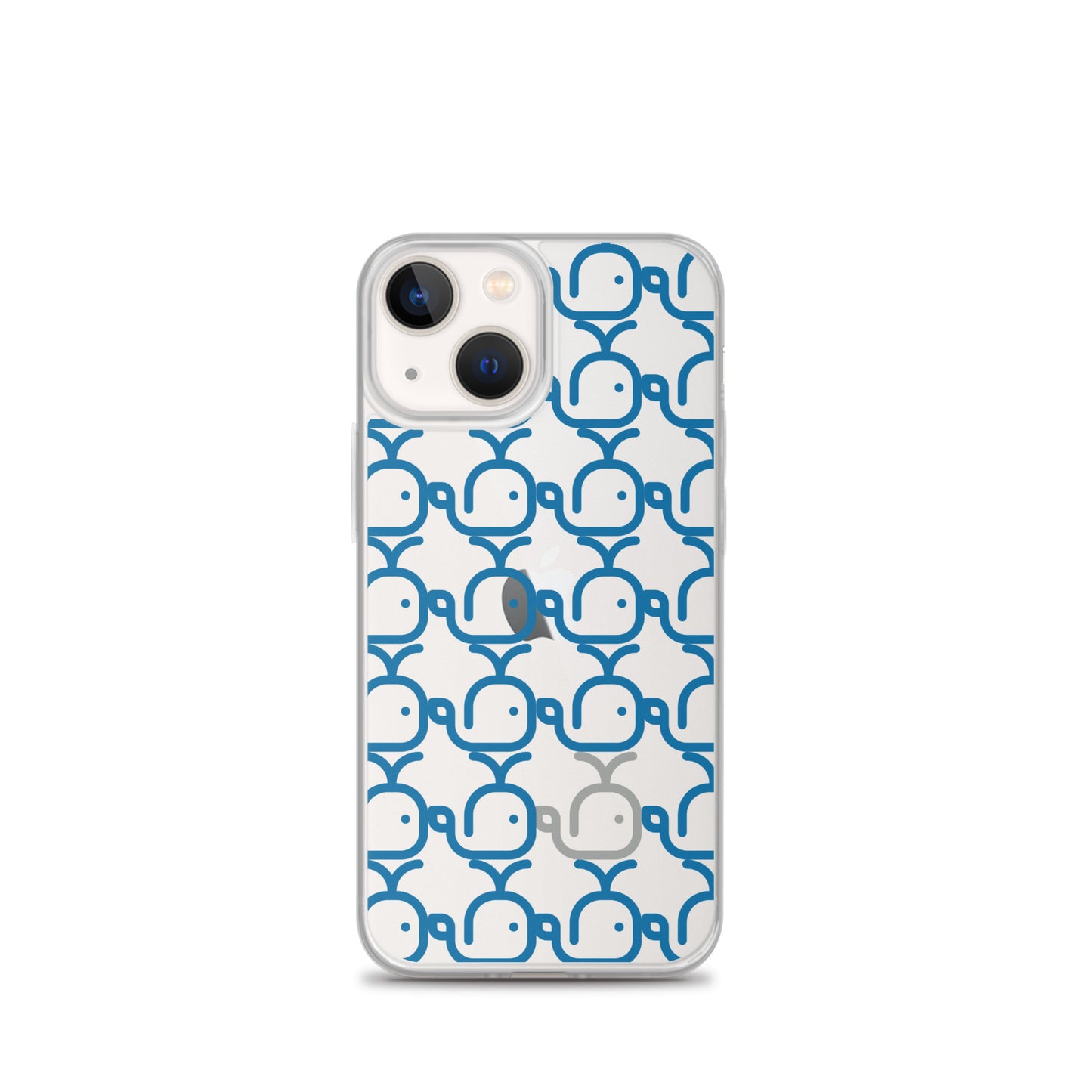 Clear Case for iPhone® Whales Blue/Grey