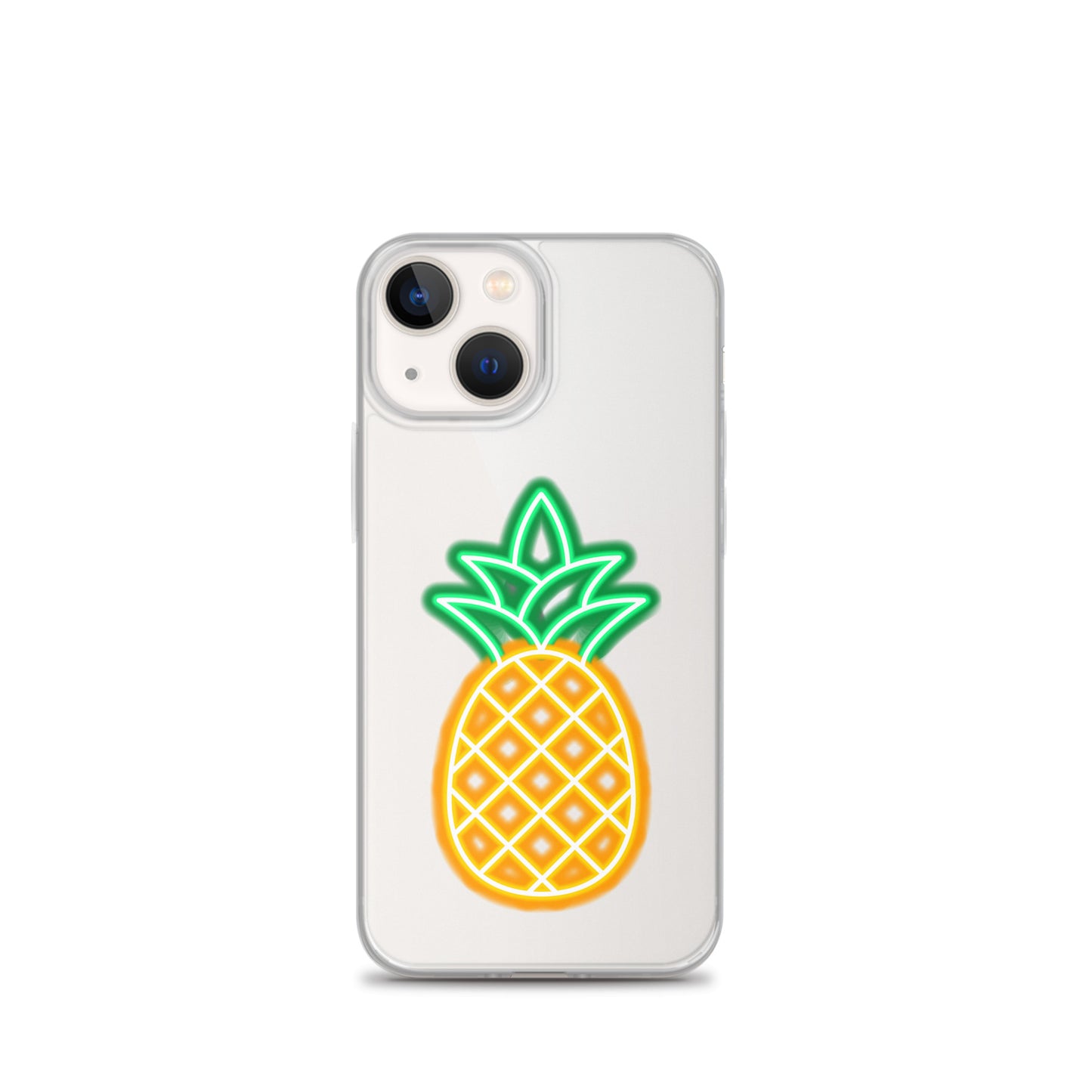 Clear Case for iPhone® Neon Pineapple