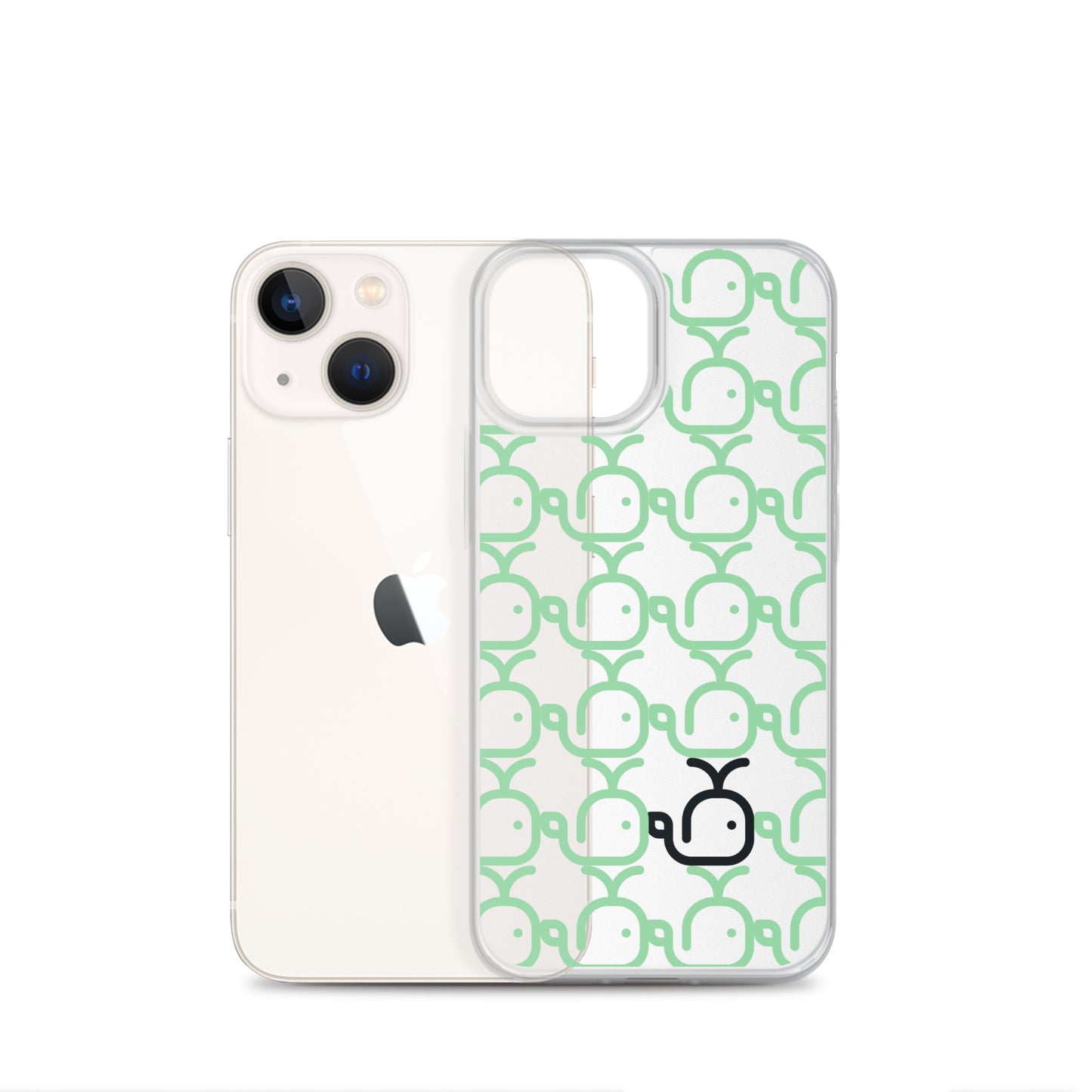 Clear Case for iPhone® Whales Green